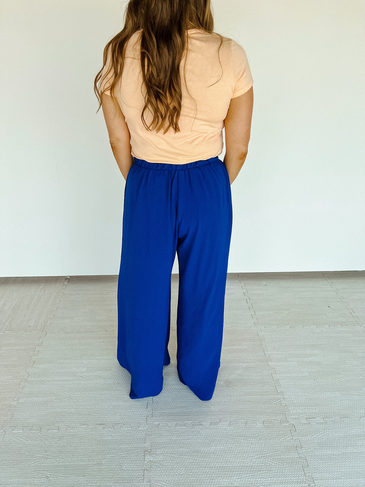 Coraline Crepe Wide Leg Pants - Bright Spring Blue