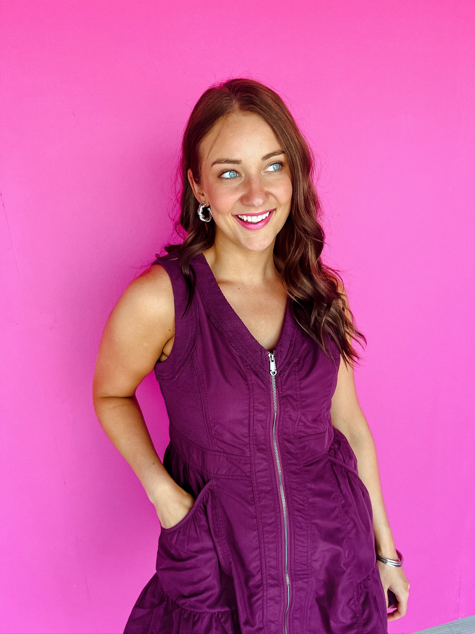 Fallon Tank Dress - Plum