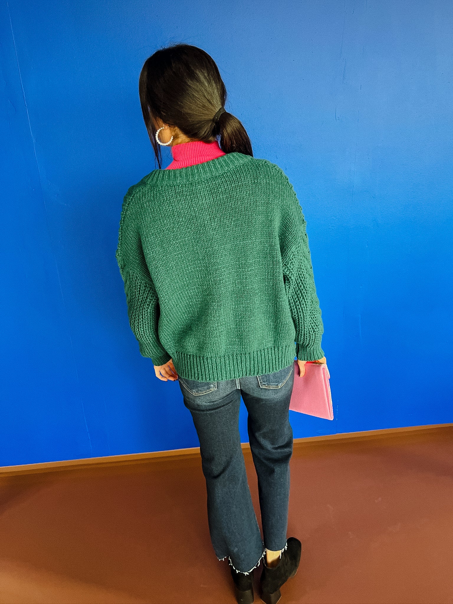 Eva Cableknit Cardigan - Pine