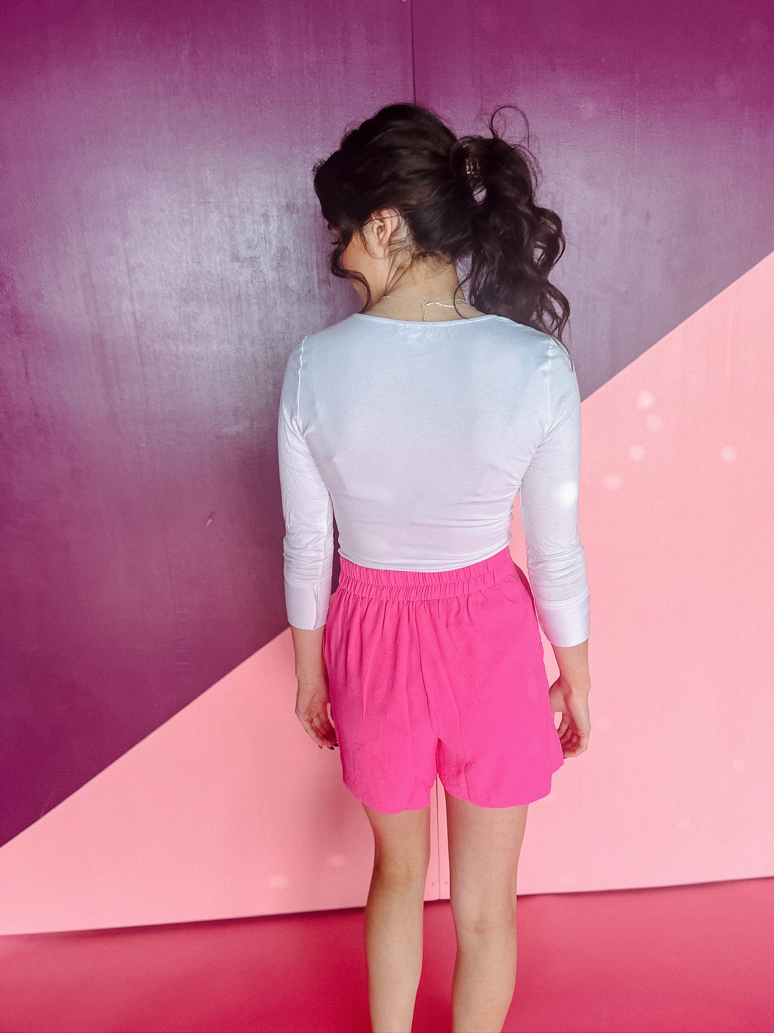 Myla Tailored Shorts - Hot Pink
