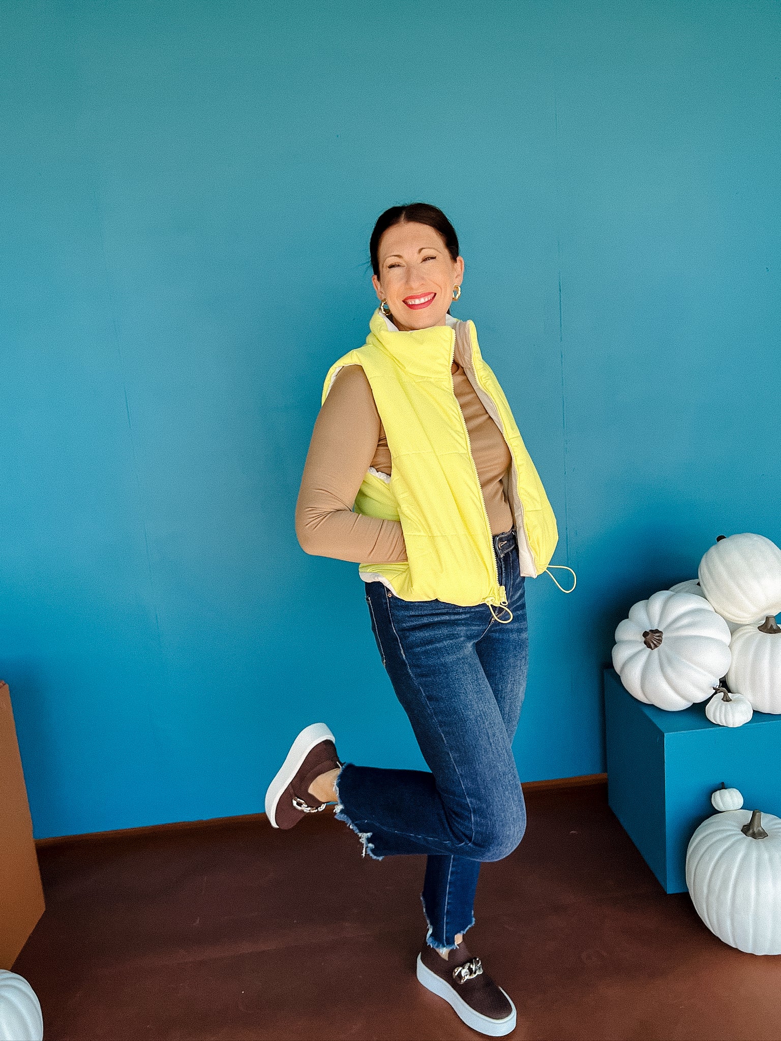 Briston Reversible Puffer Vest - Lemon Lime