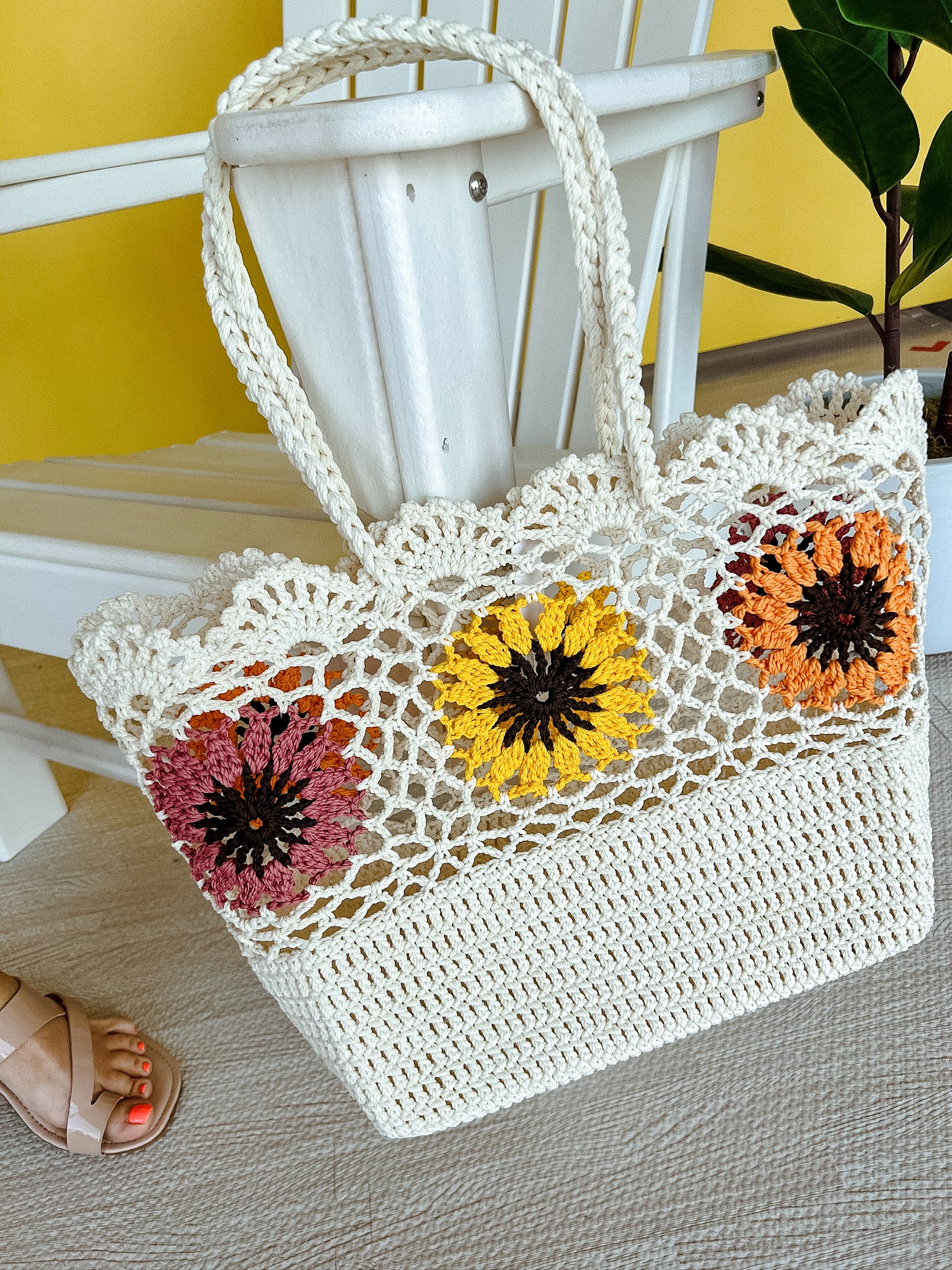 Callie Crochet Bag - Cream
