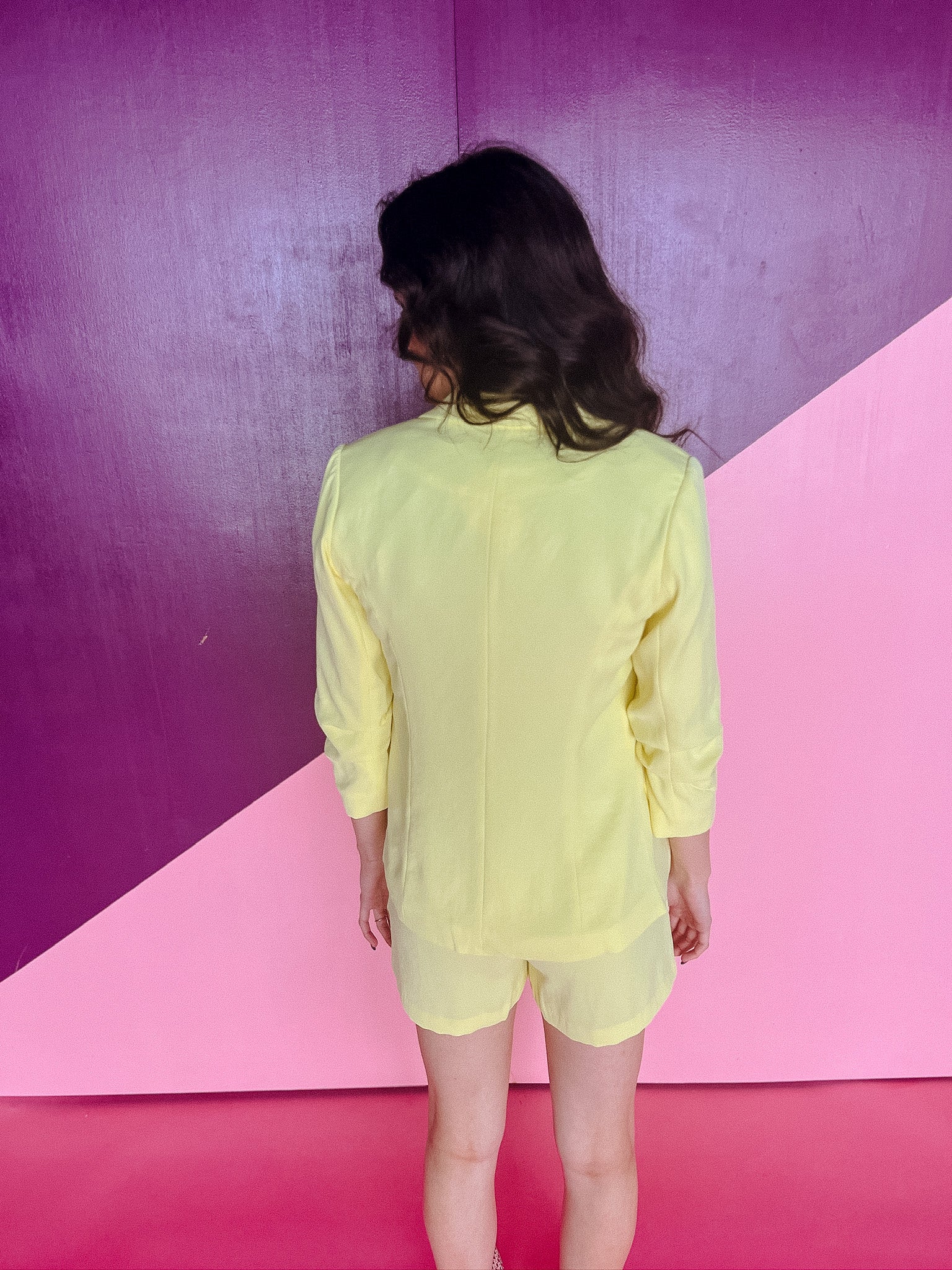 Myla Tailored Shorts - Acid Yellow