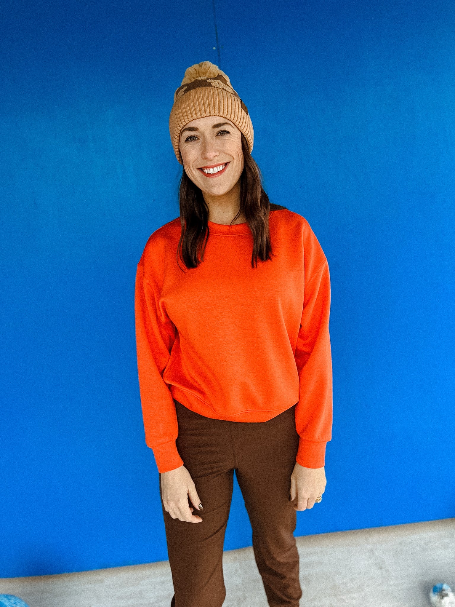 Mia Scuba Sweatshirt - Orange