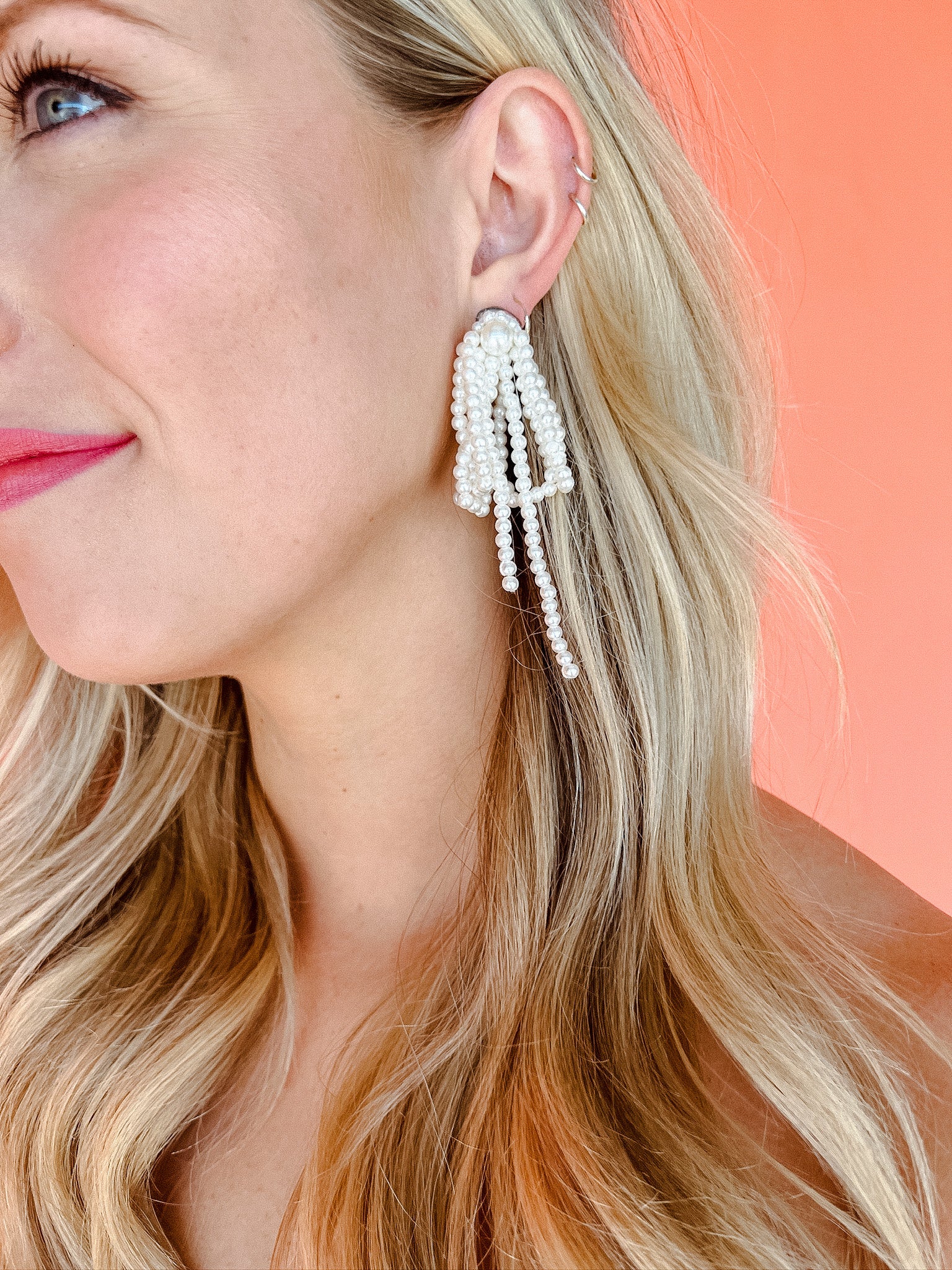 Daniella Pearl Earrings - Pearl