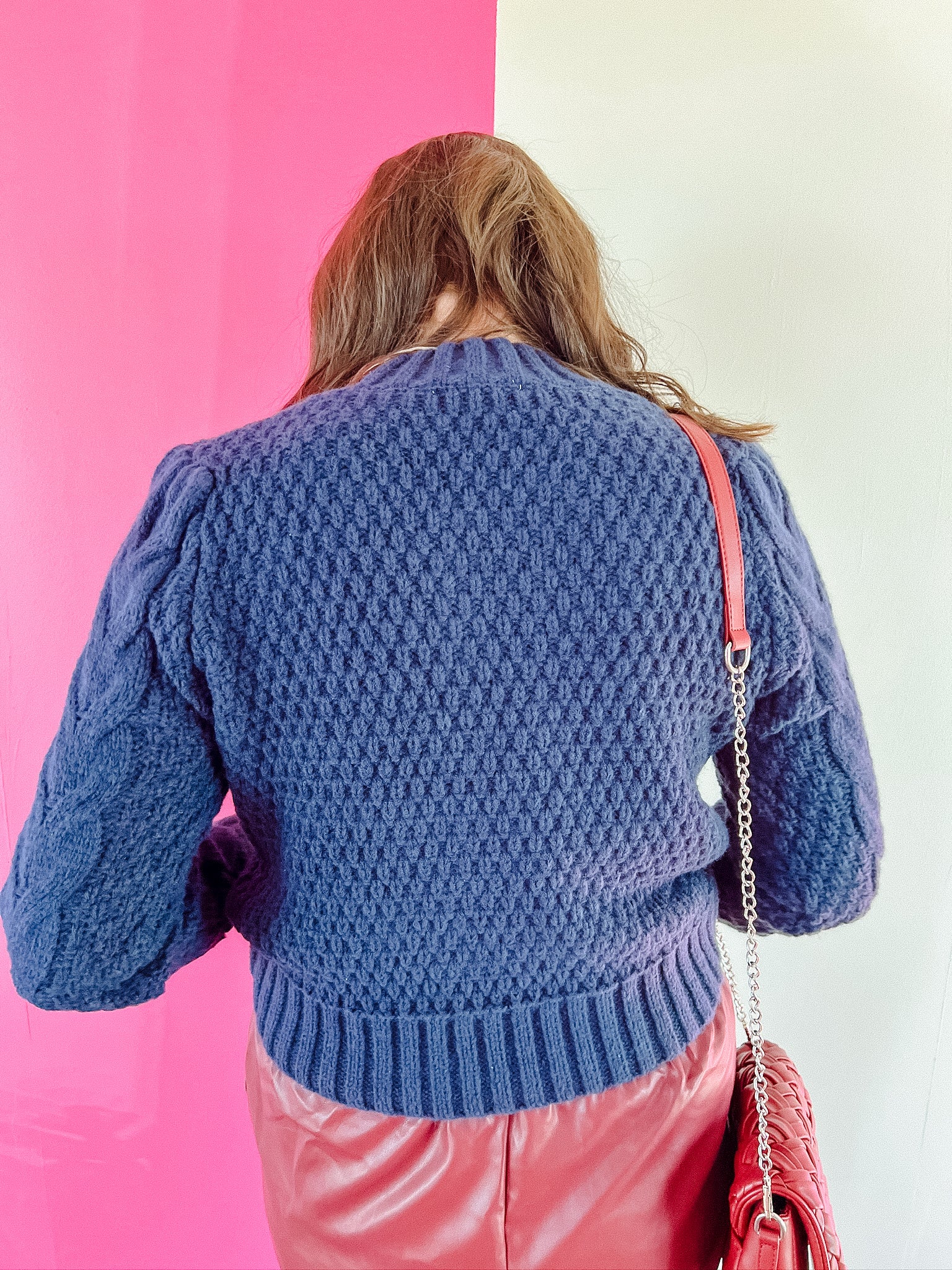 Carol Cableknit Sweater - French Navy