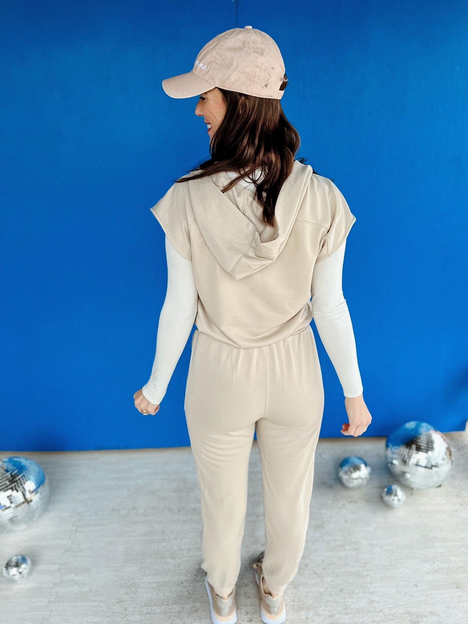 Gladys French Terry Jumpsuit - Muted Beige