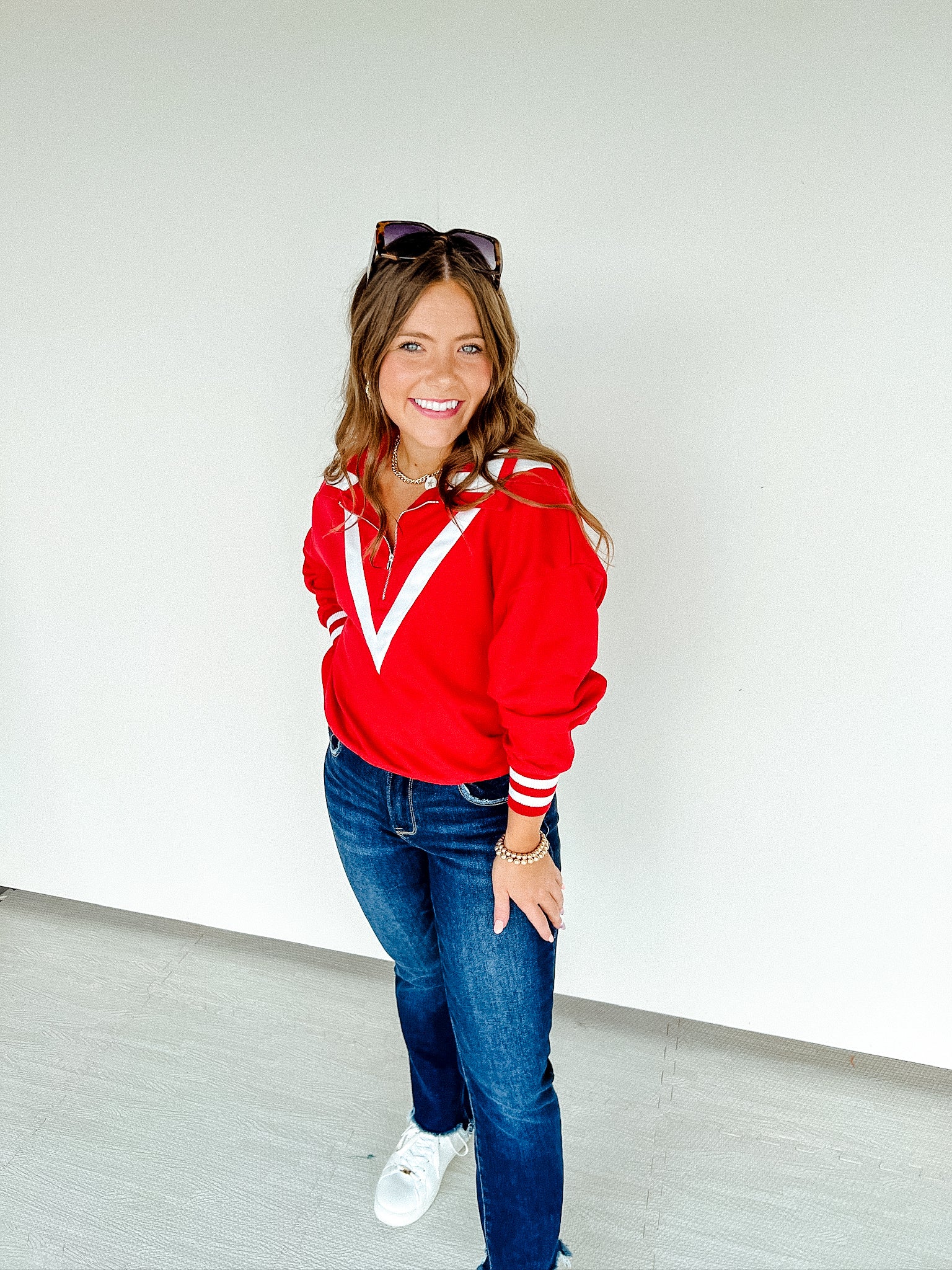 Patti Colorblock Jacket - True Red