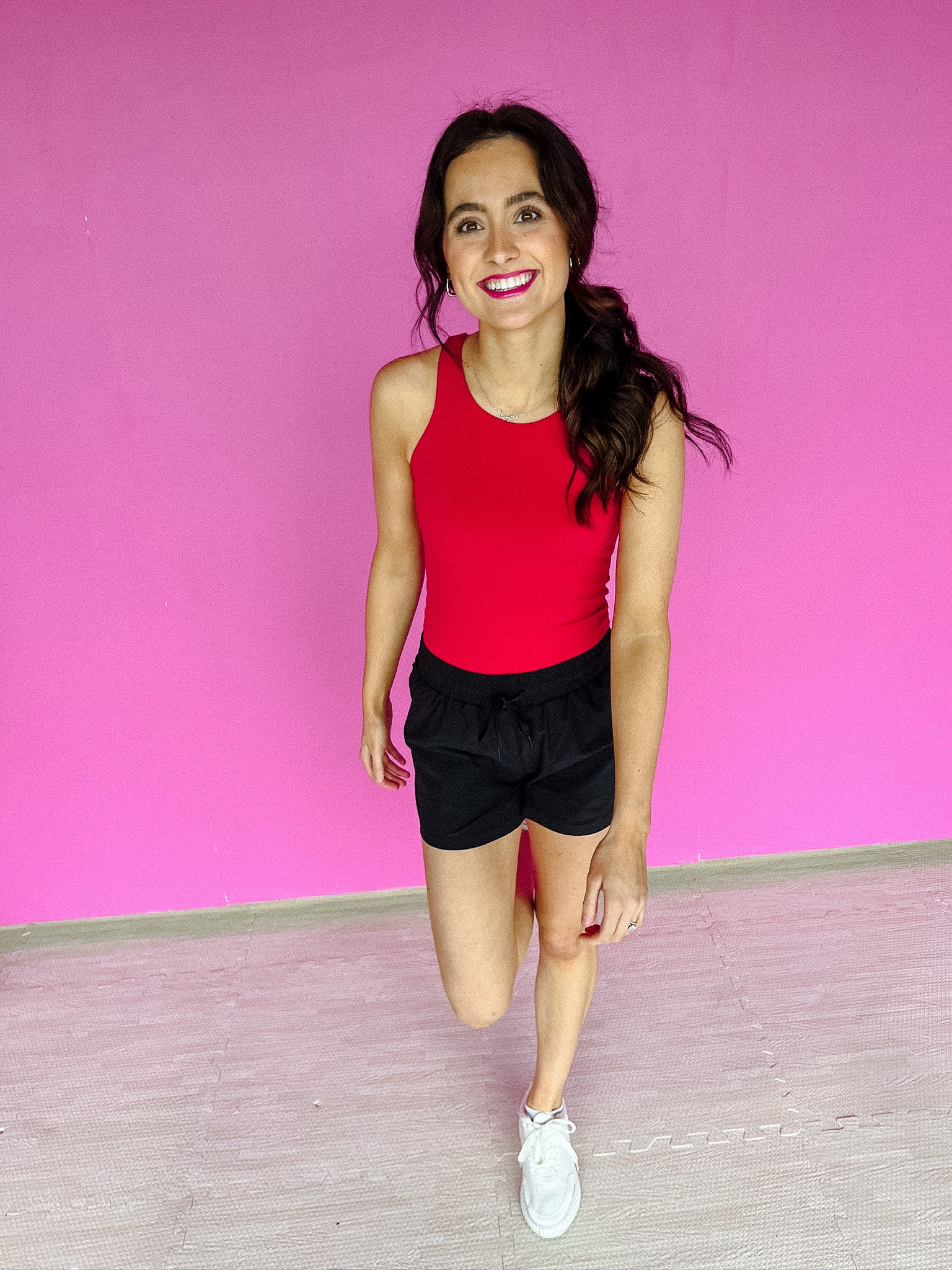 [Ellevate Basics] Clare Seamless Tank Top - Cool Red