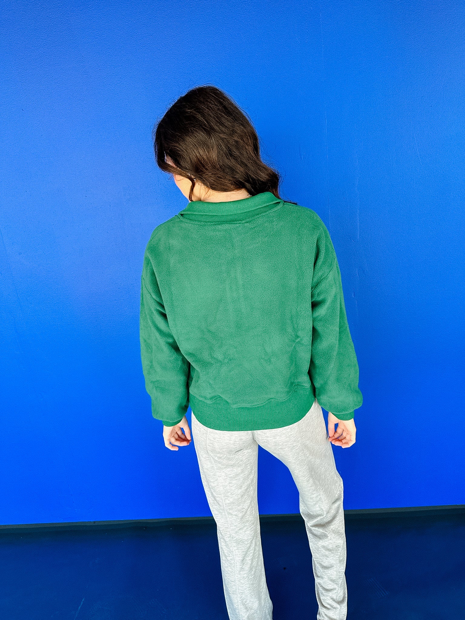 Staying In Quarter Zip - Forest Green