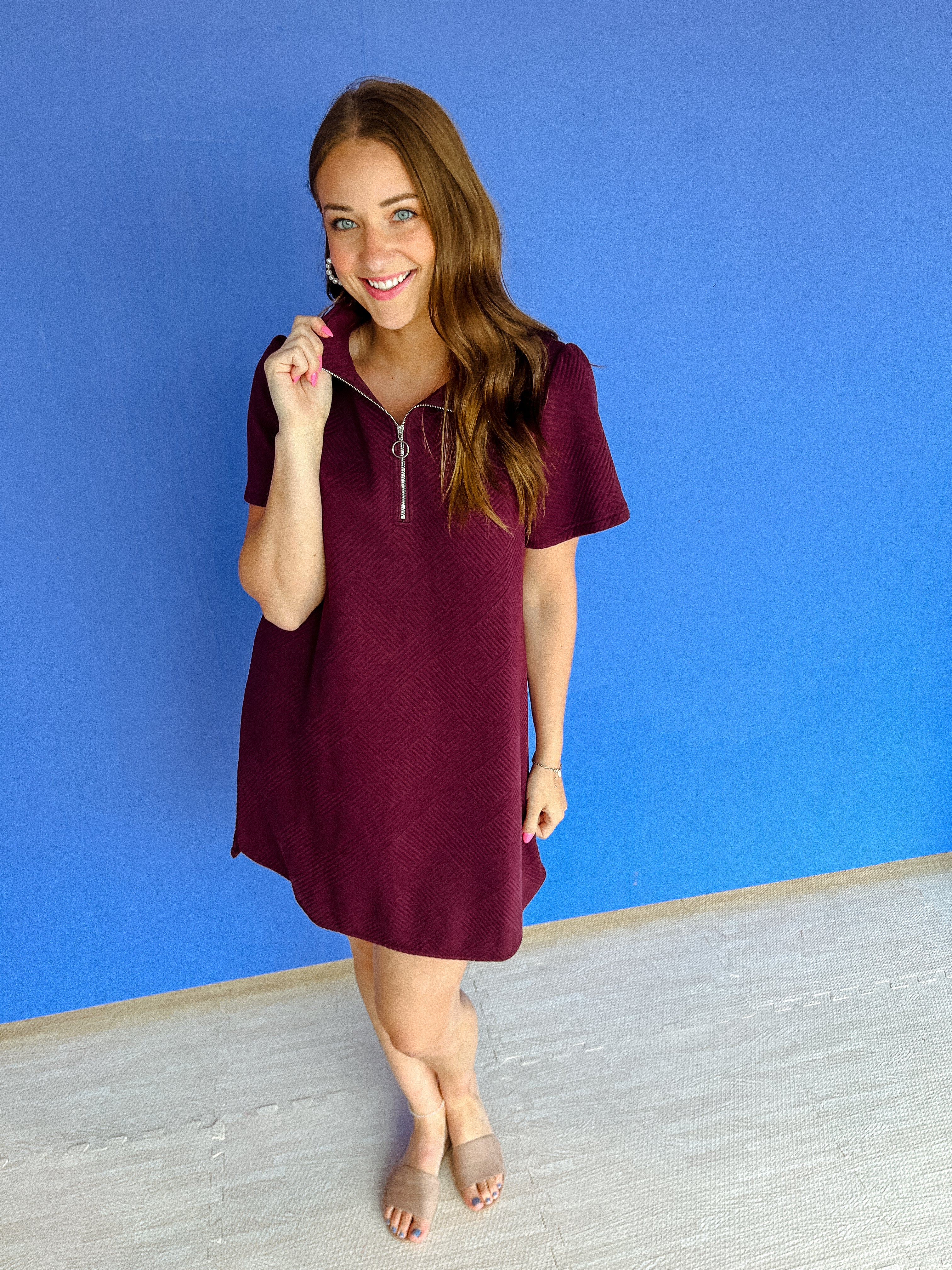 [Ellevate Basics] Juliana Mini Dress - Damson/Smoked Grape