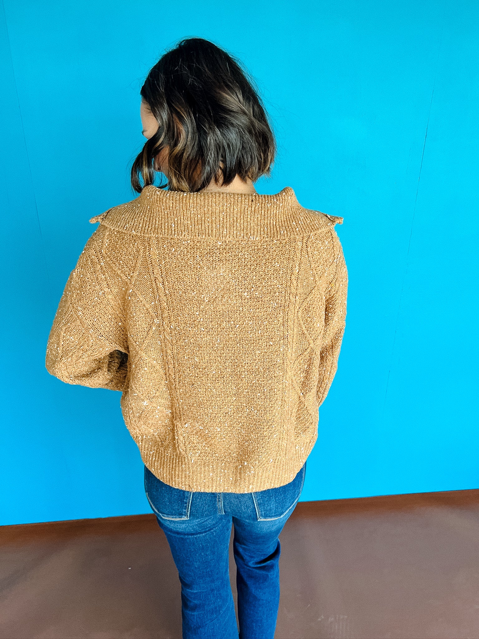 Helena Cableknit Sweater - Tan