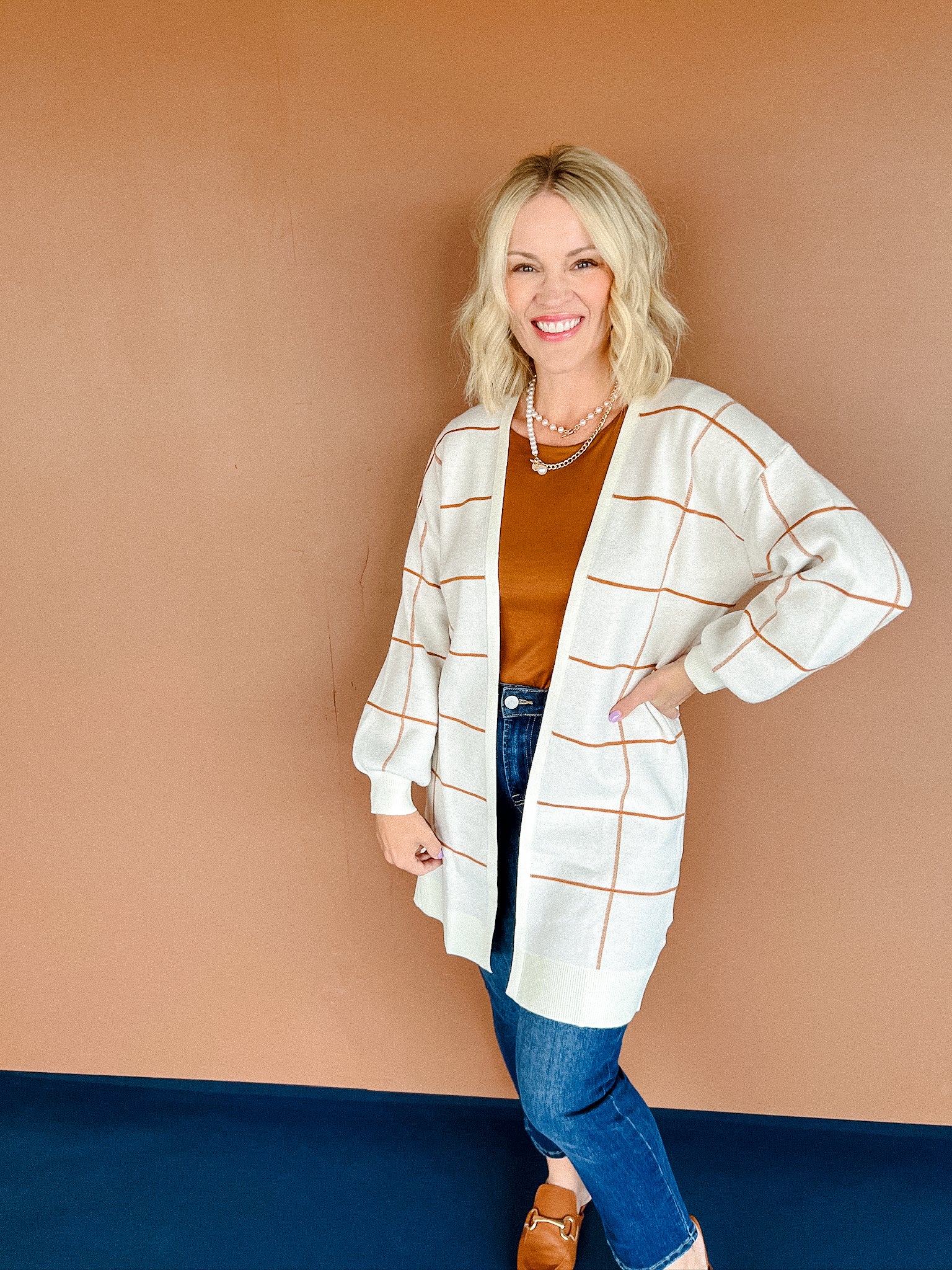 Trevie Cardigan - Cinnamon + Oatmeal