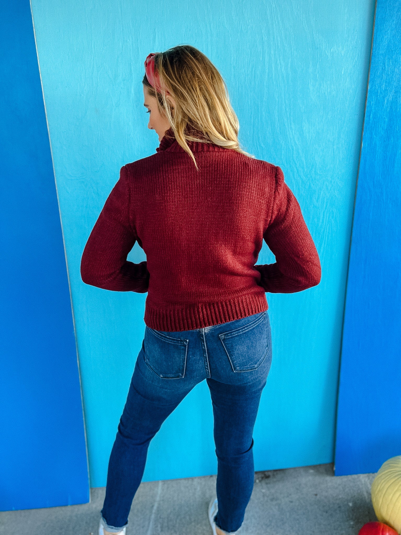Melissa Sweater Jacket - Burgundy