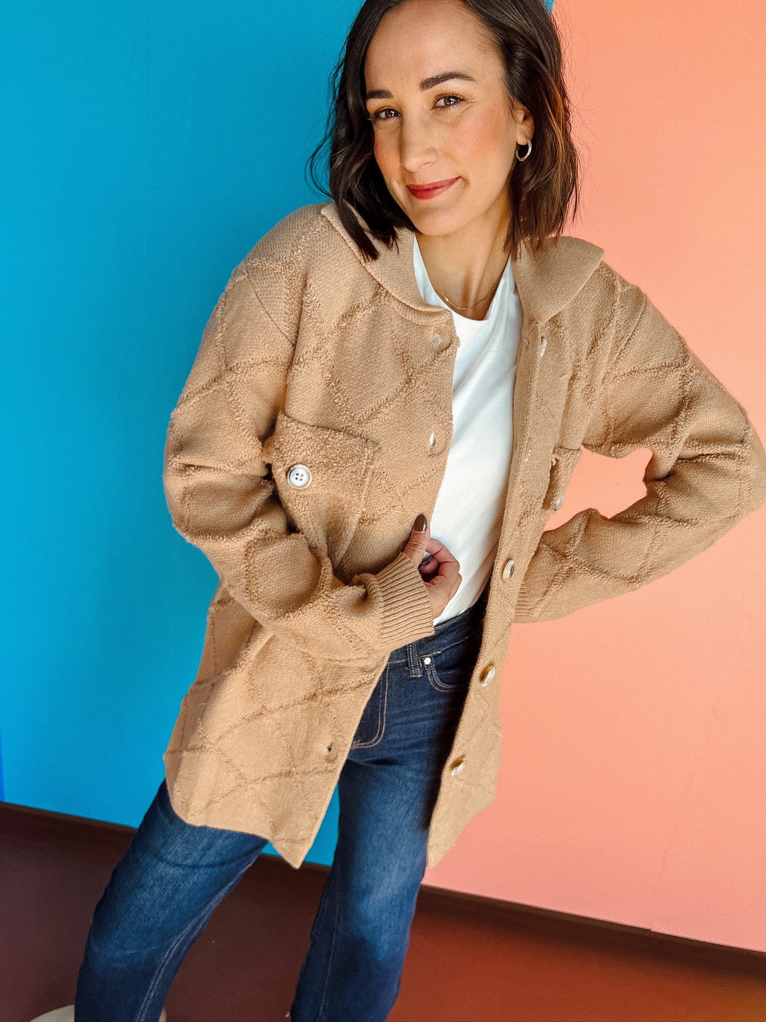 Brandy Quilted Jacket - Light Tan