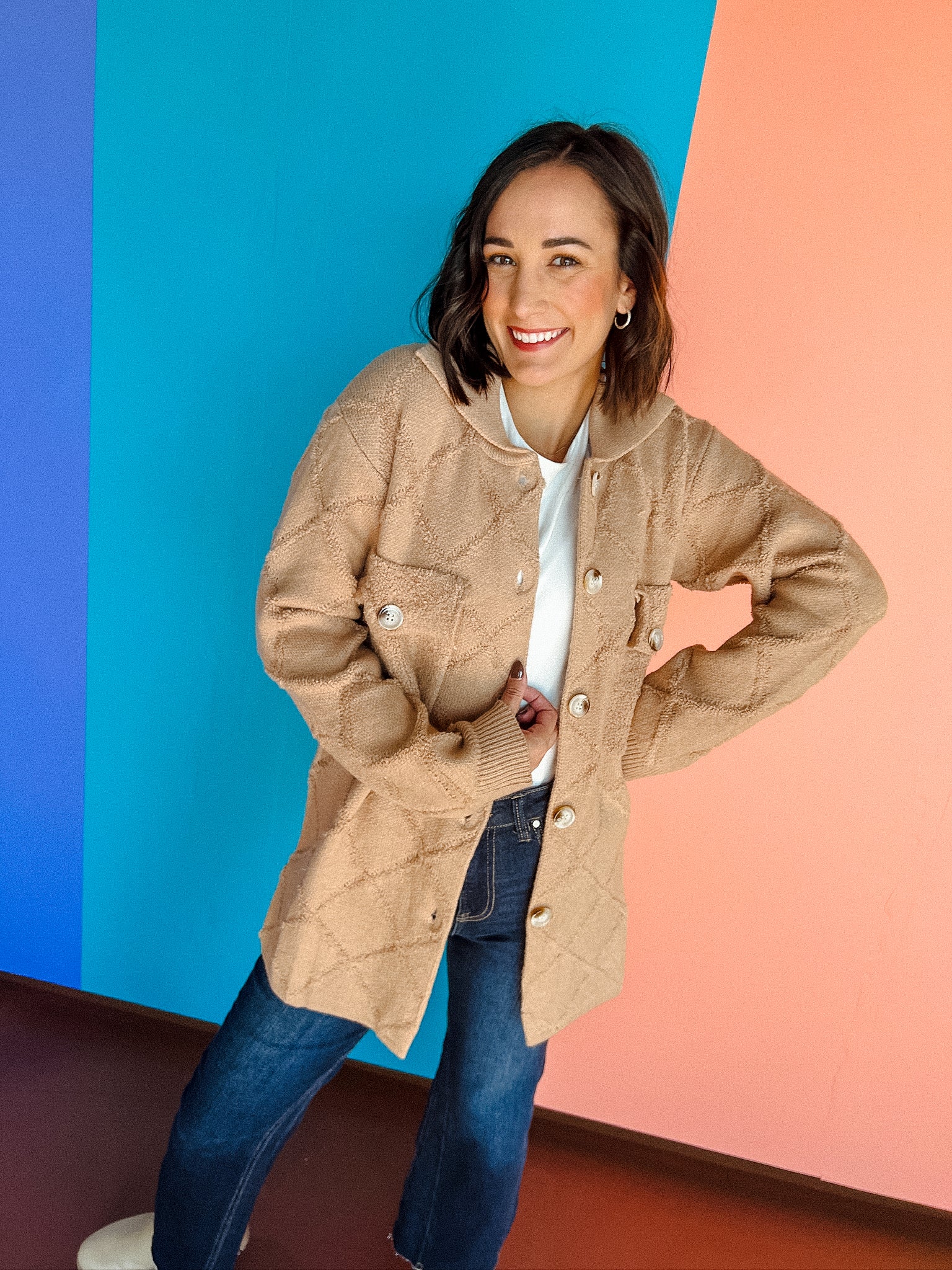 Brandy Quilted Jacket - Light Tan