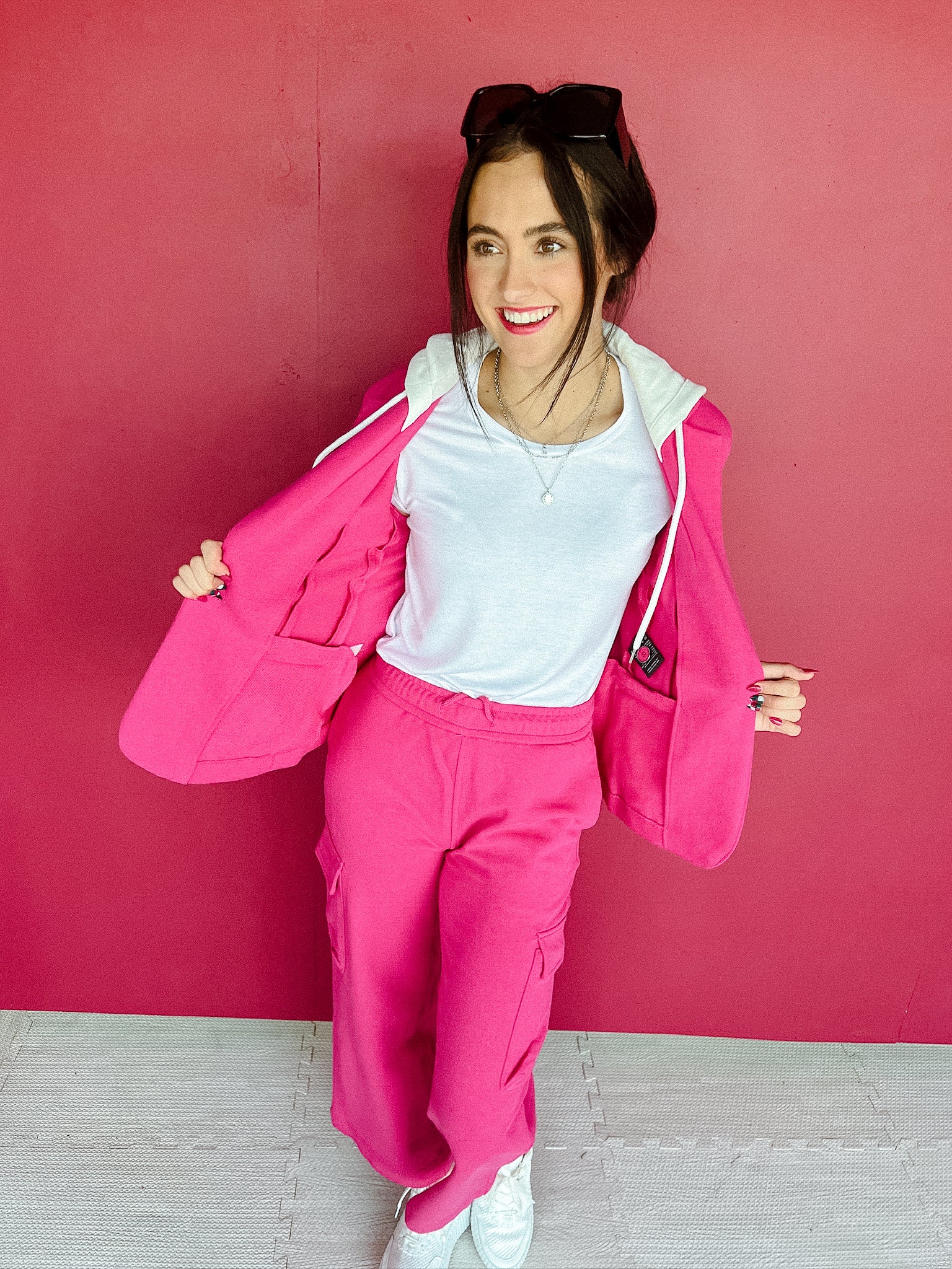 Laura Terry Cargo Pants - Fuchsia