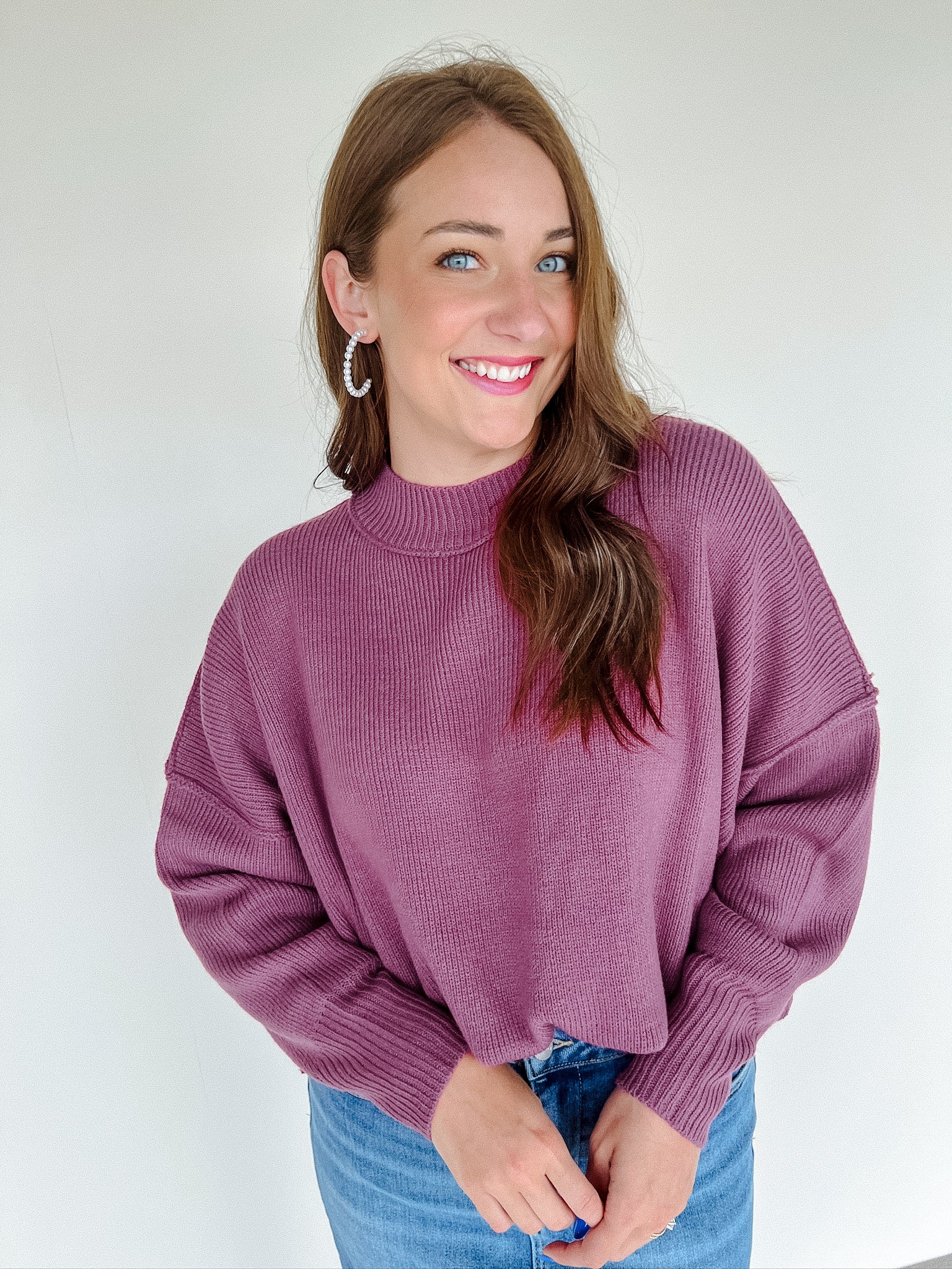 Stylish Bandit Oversized Sweater - Mauve