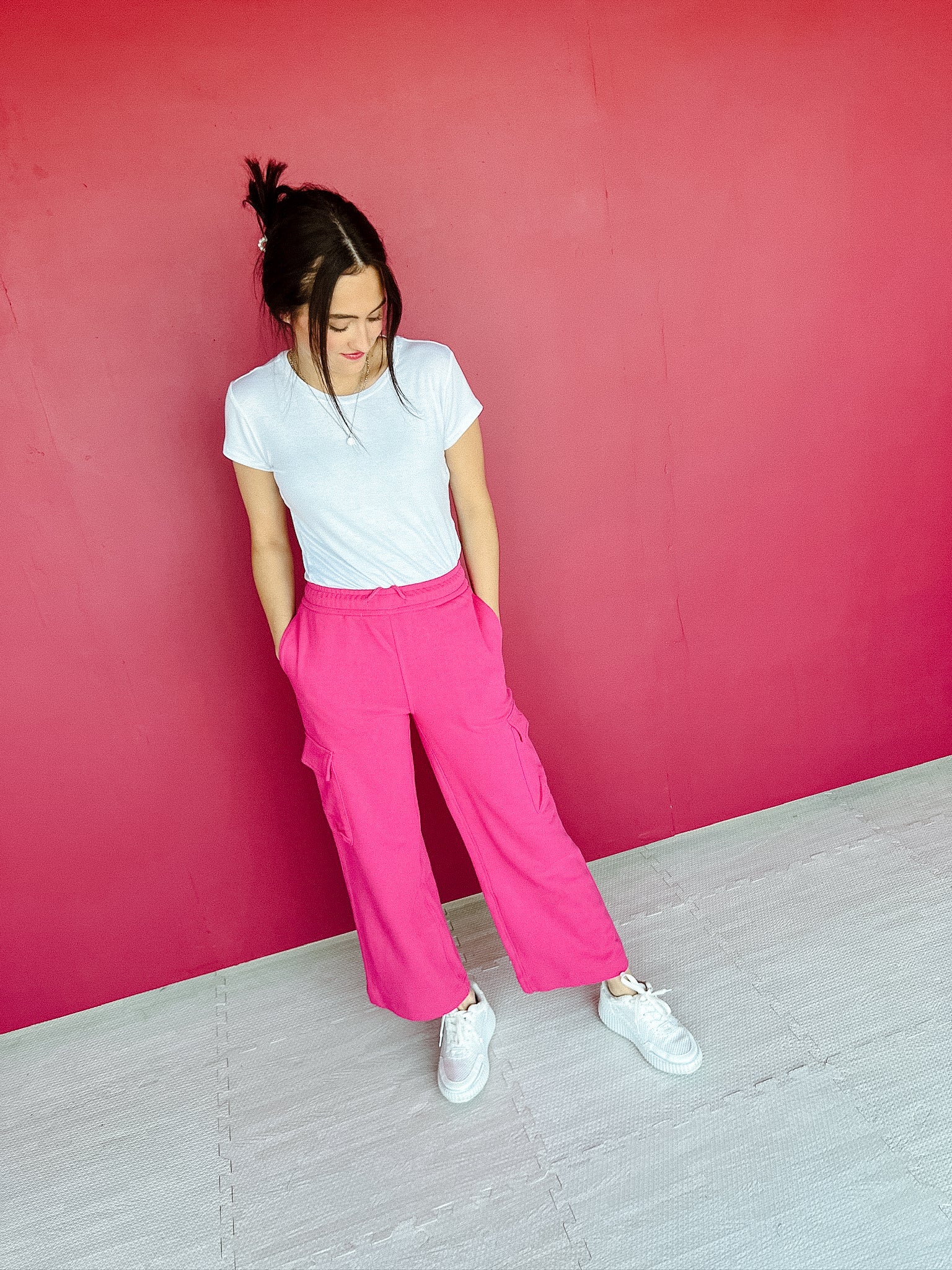 Laura Terry Cargo Pants - Fuchsia