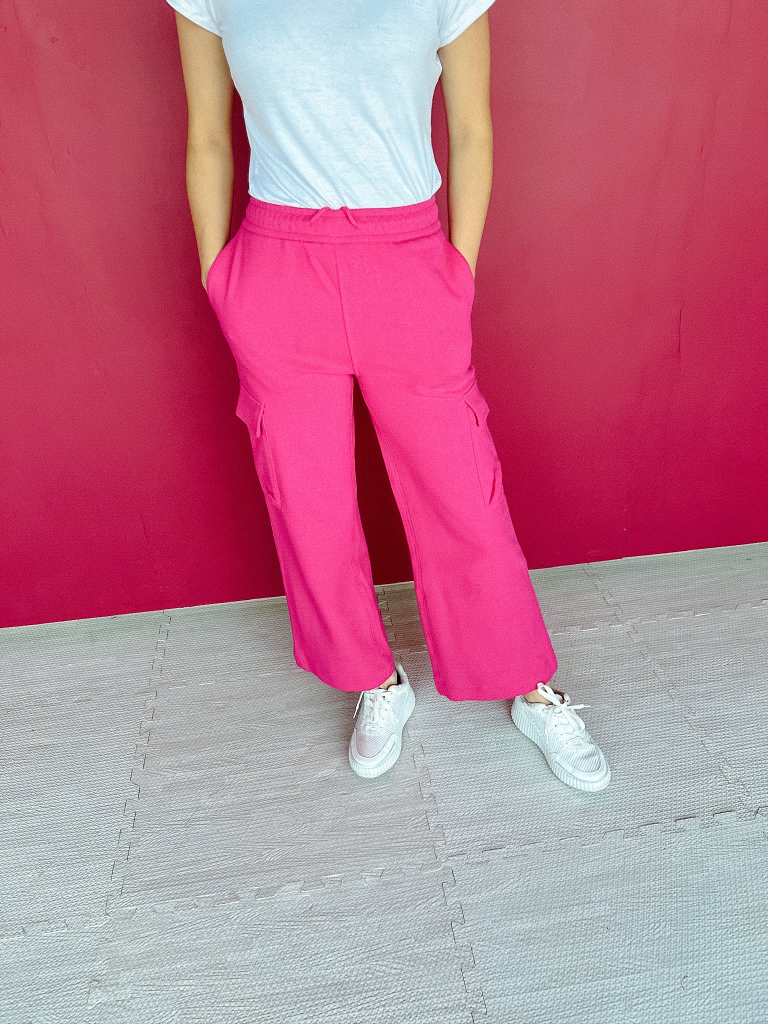 Laura Terry Cargo Pants - Fuchsia