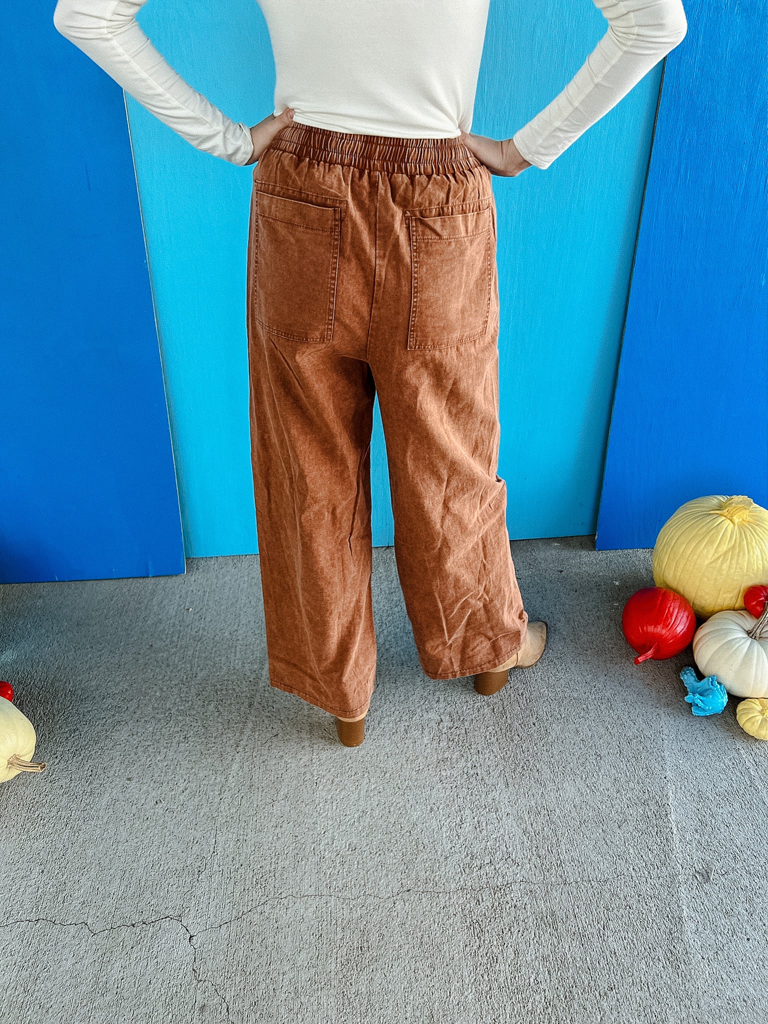 Out and About Washed Woven Pants - Muted Tan
