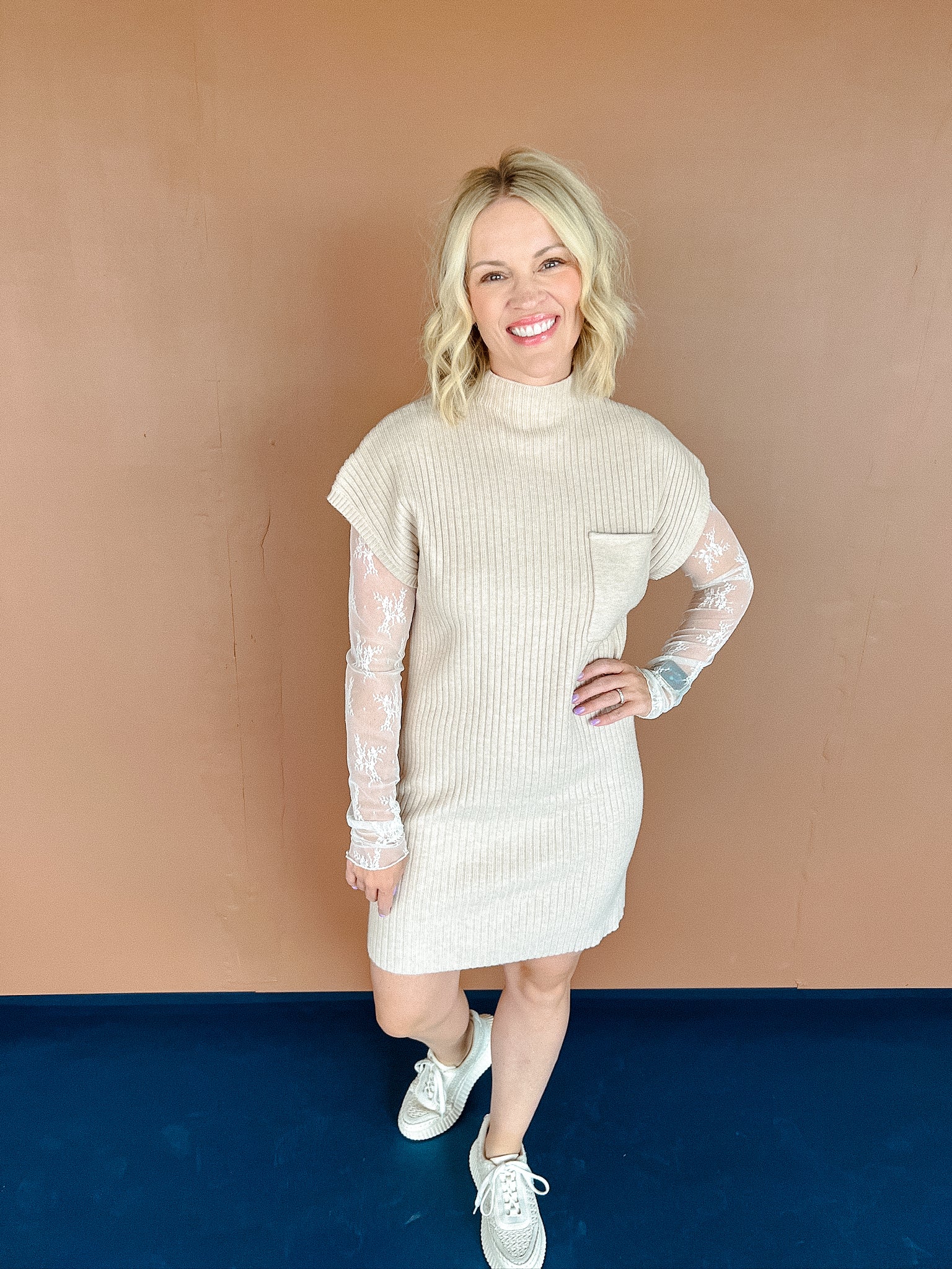 Annabelle Sweater Dress - Beige