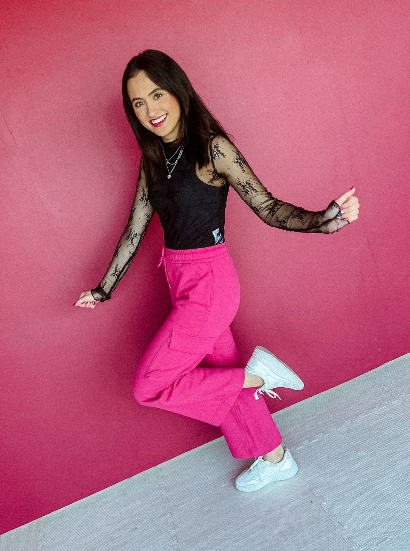 Laura Terry Cargo Pants - Fuchsia