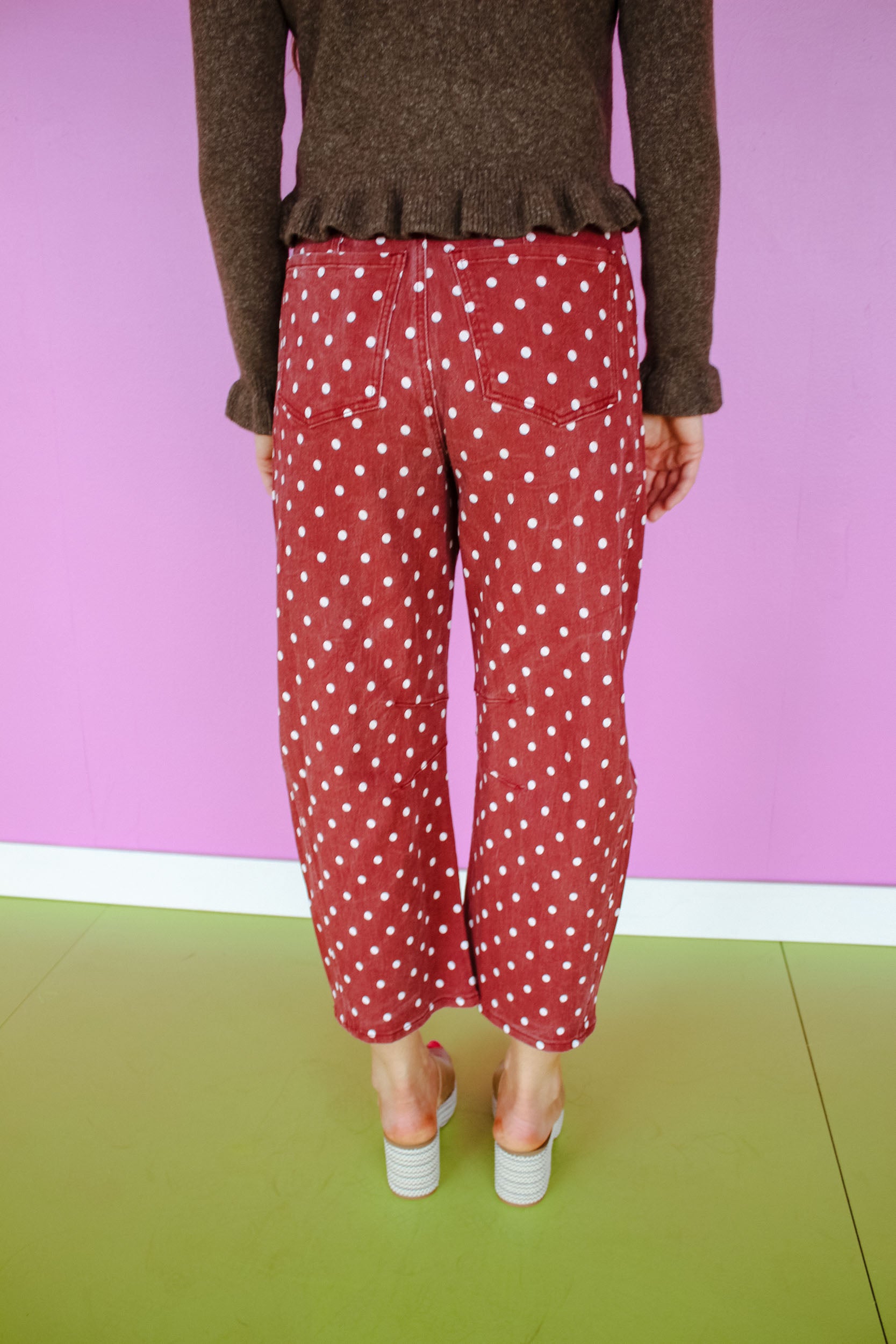Fall Harmony Polka Dot Barrel Pants