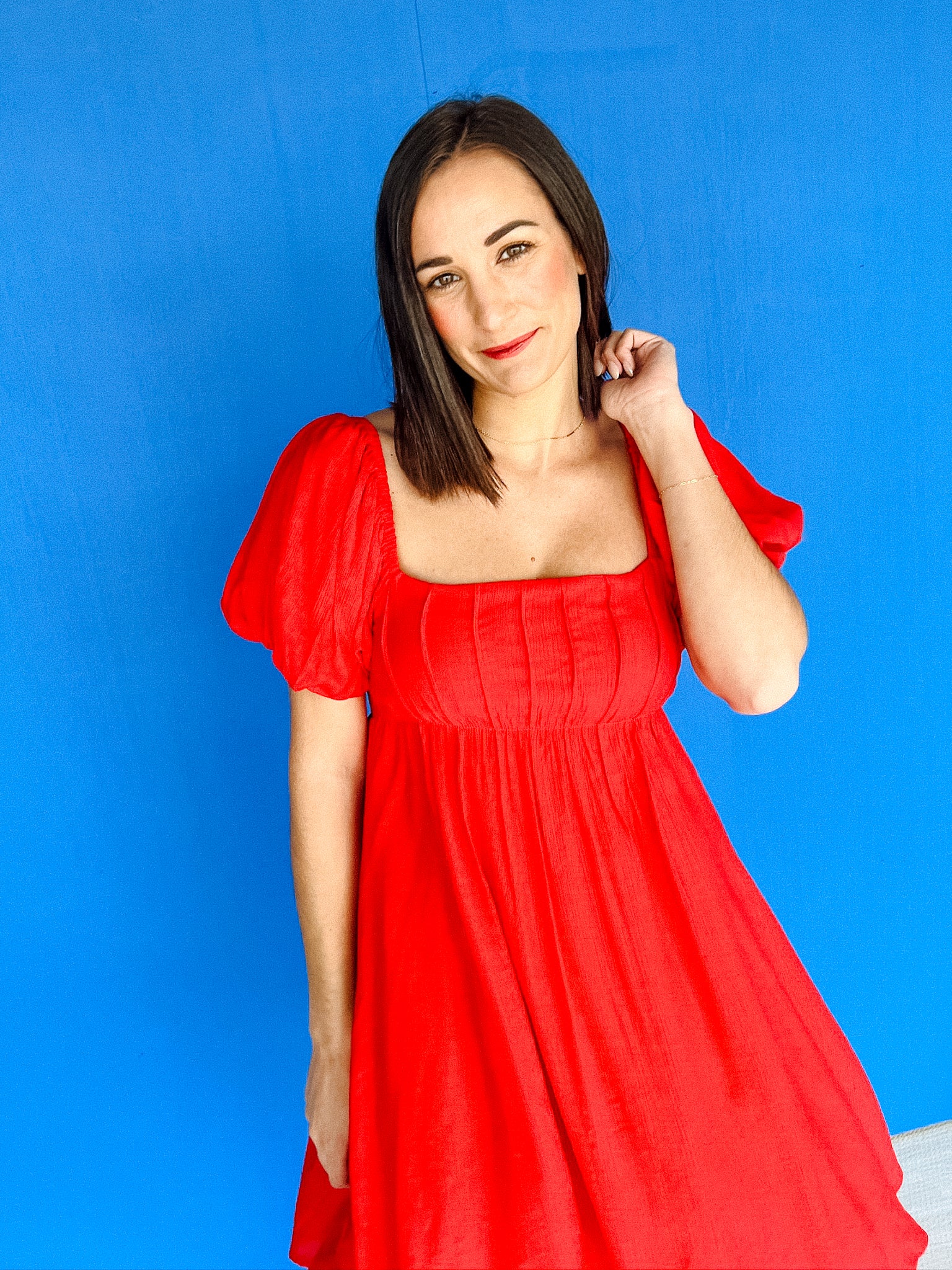 Kamala Mini Dress - True Red