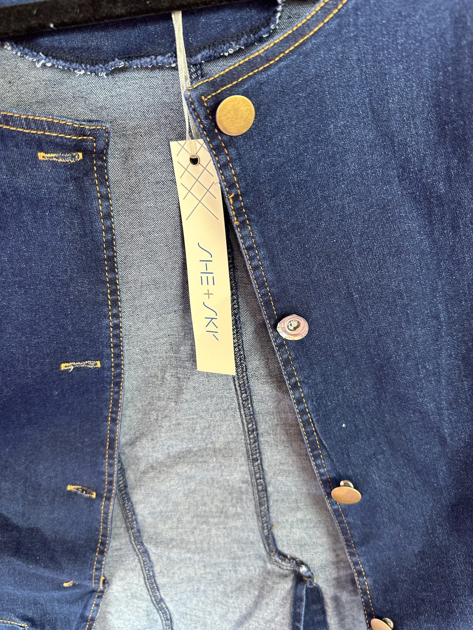 [Defect Sale] Justine Denim Vest - Dark Wash - LARGE