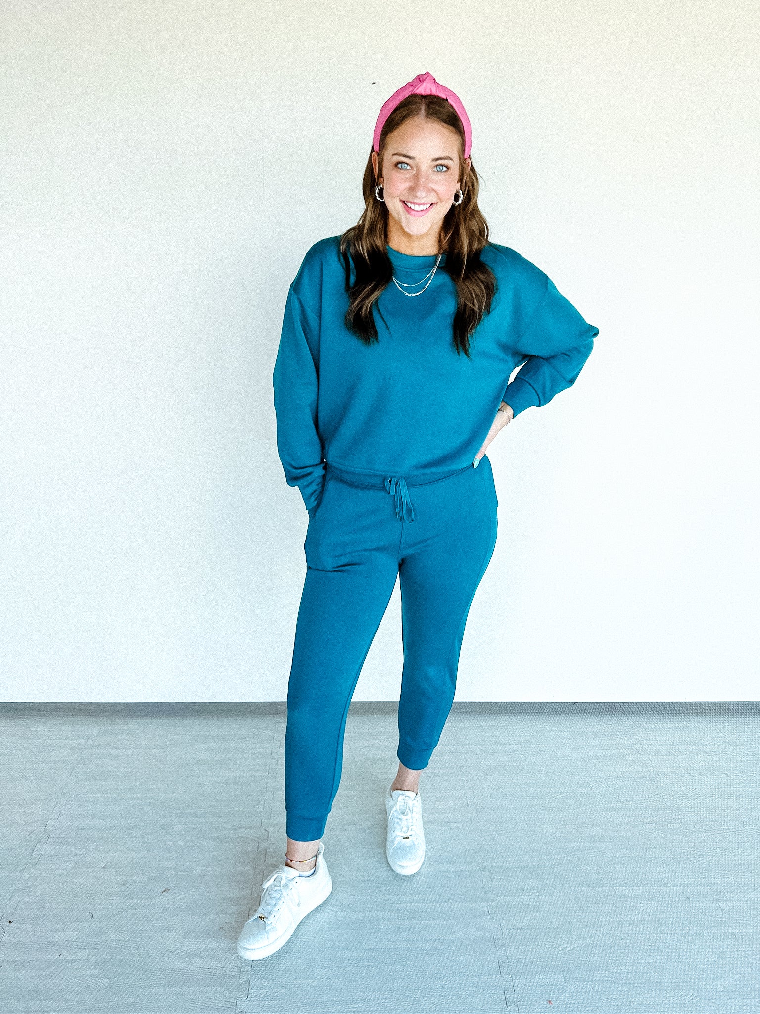 Mia Scuba Sweatshirt - Kingfisher/Sea Green