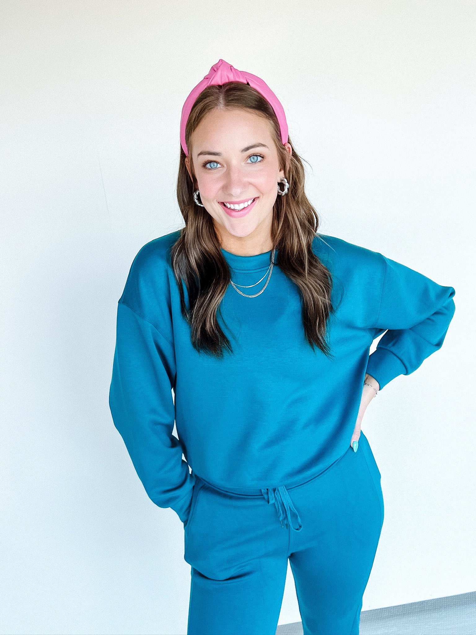 Mia Scuba Sweatshirt - Kingfisher/Sea Green