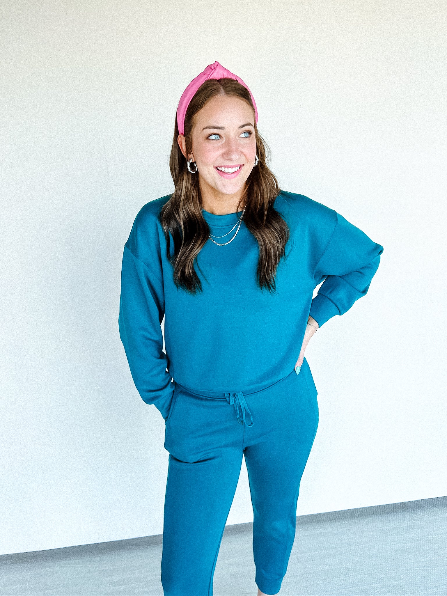 Mia Scuba Sweatshirt - Kingfisher/Sea Green