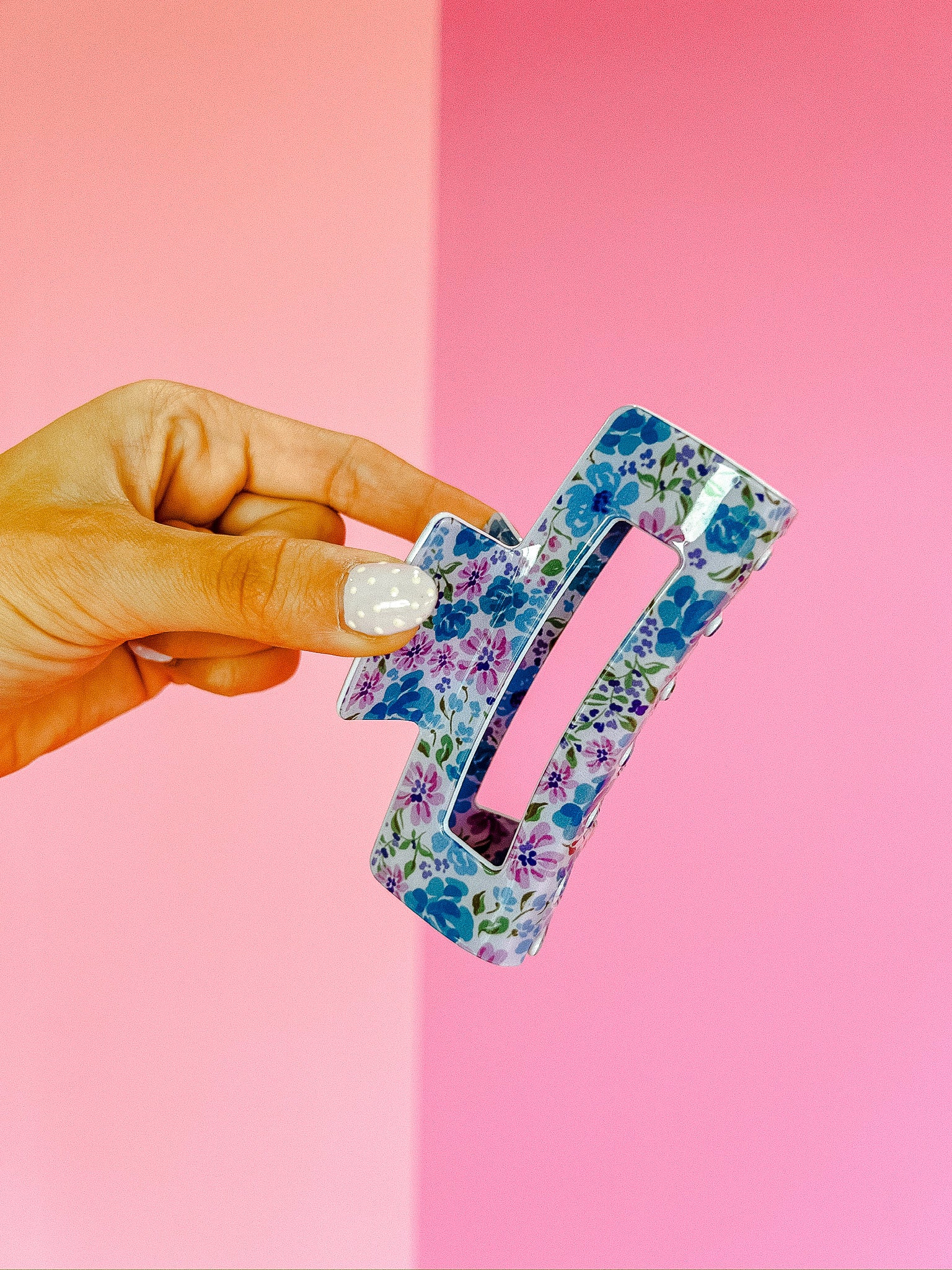 Secret Garden Hair Claw Clip - Sky Blue + Lavender