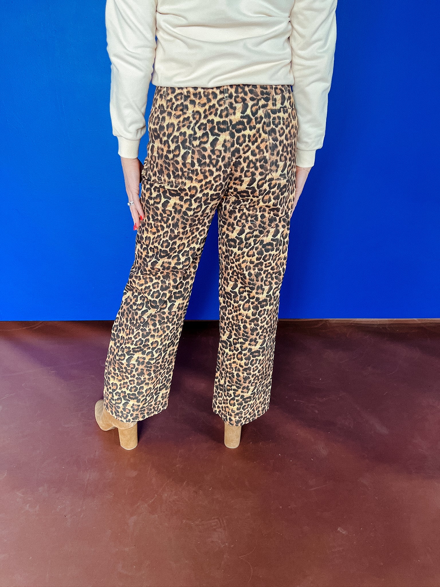 Jenny Wide Leg Pants - Leopard