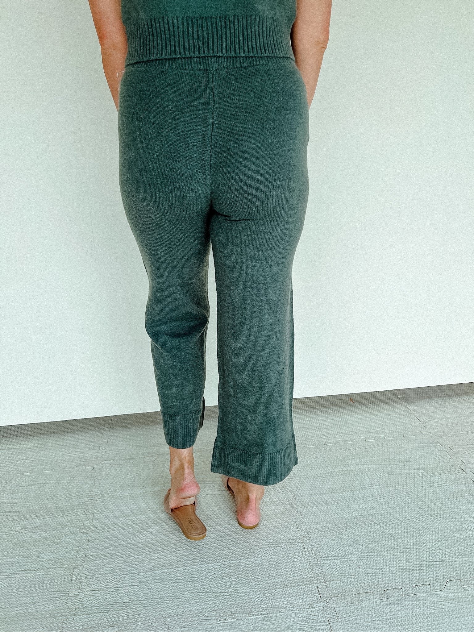 Estella Sweater Pants - Cool Heather Green