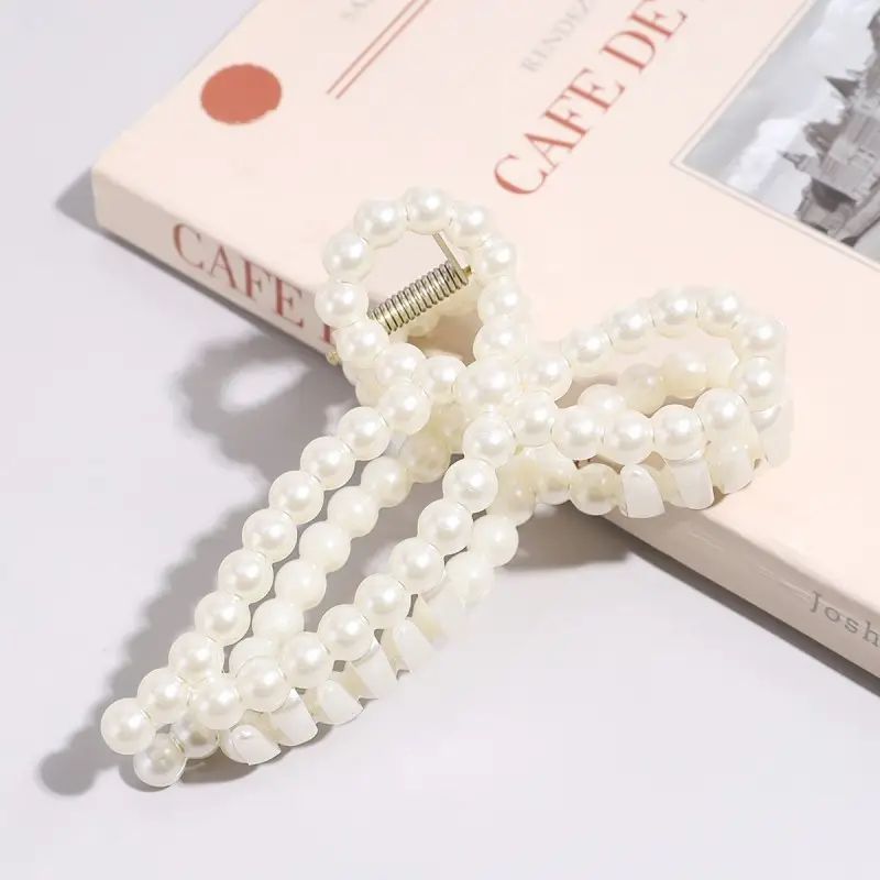 Paloma Pearl Hair Claw Clip - Warm Pearl