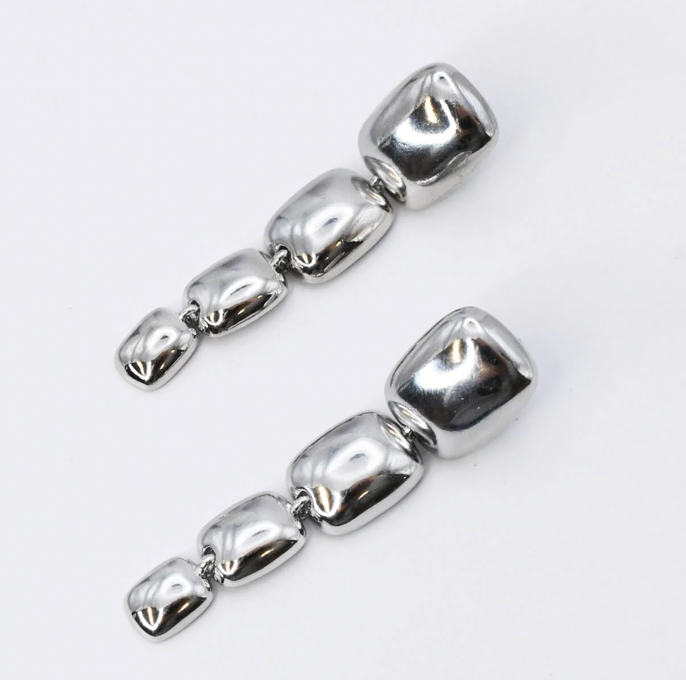 [Treasure Jewels] Majestic Drops Earrings - Silver