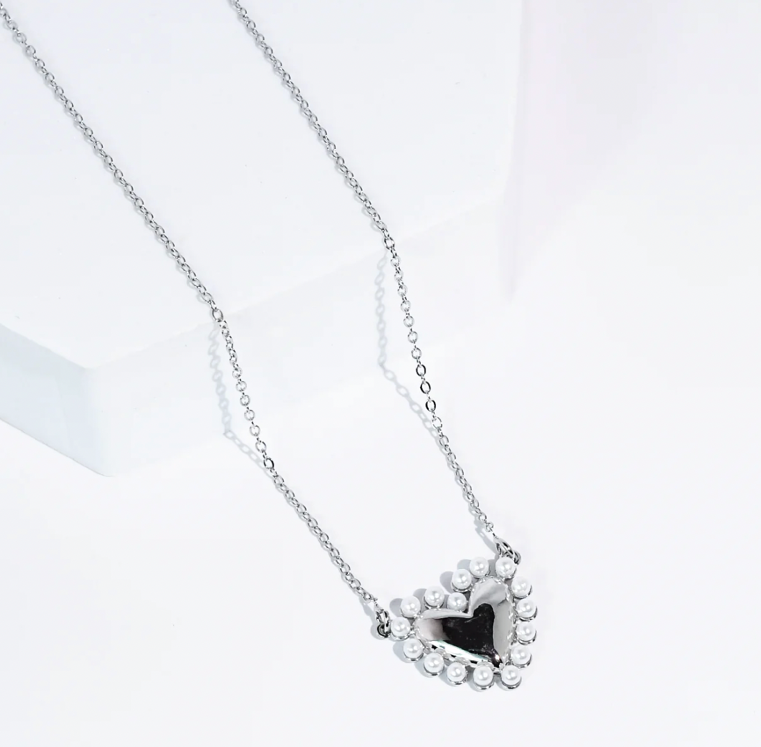 [Treasure Jewels] Cute Love Silver Necklace