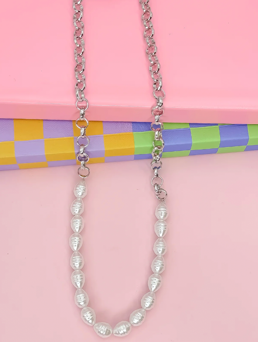 [Treasure Jewels] Pearl Pop Silver Necklace