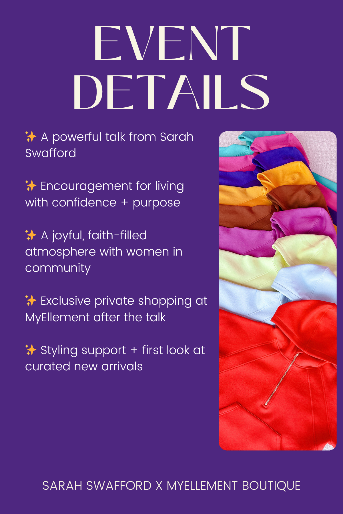 TICKET: WEAR YOUR WORTH - Sarah Swafford x MyEllement Boutique