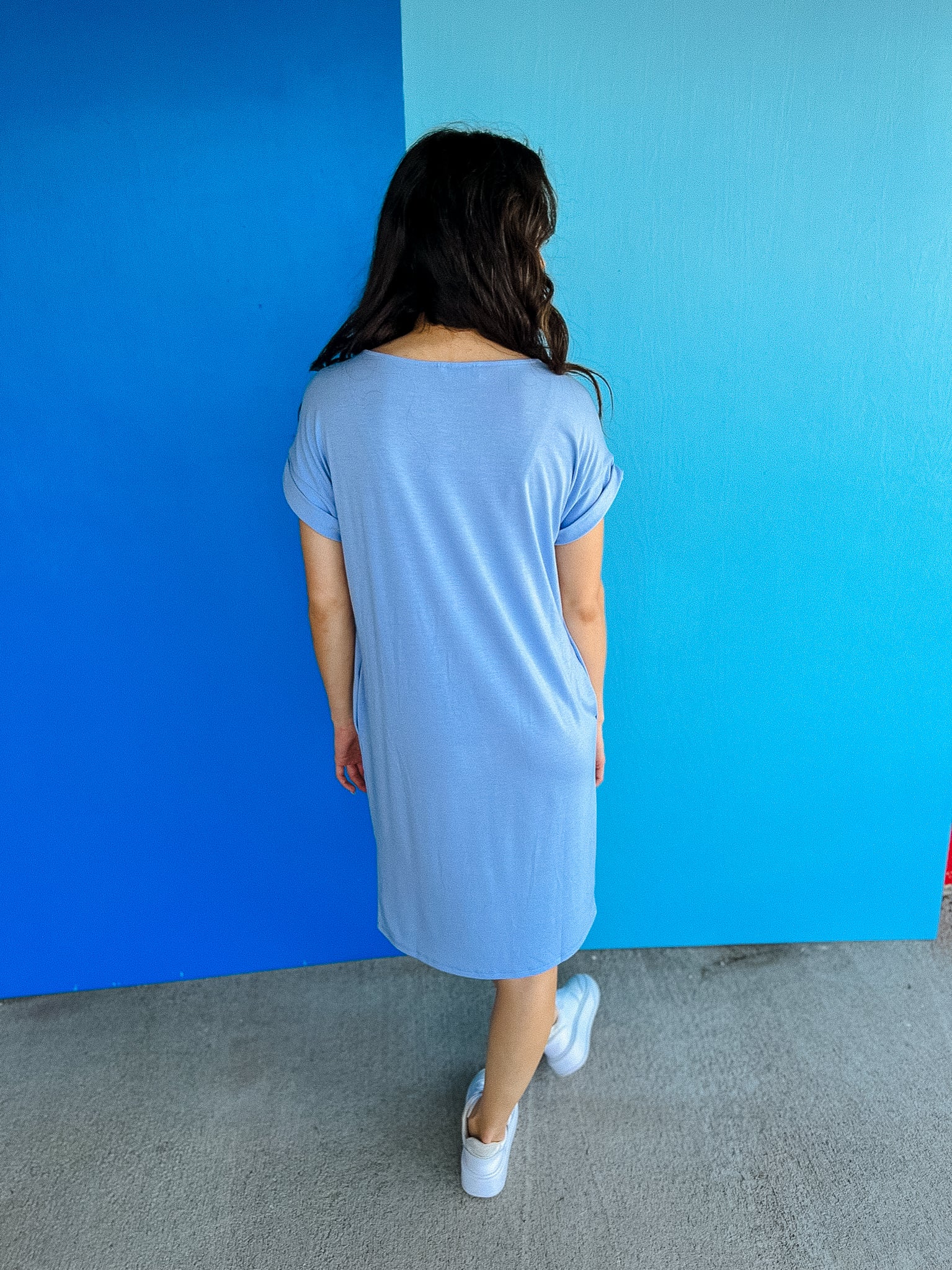 Rachelle Short Sleeve Dress - Powder Blue