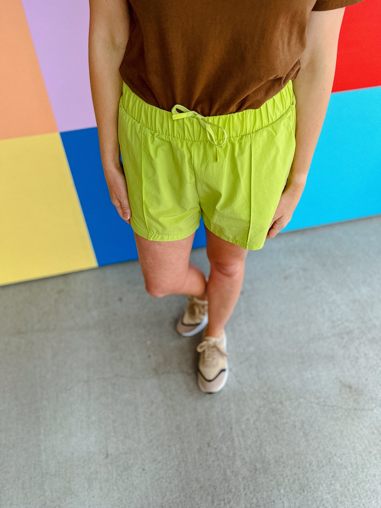 Brooklyn Athleisure Shorts - Lime