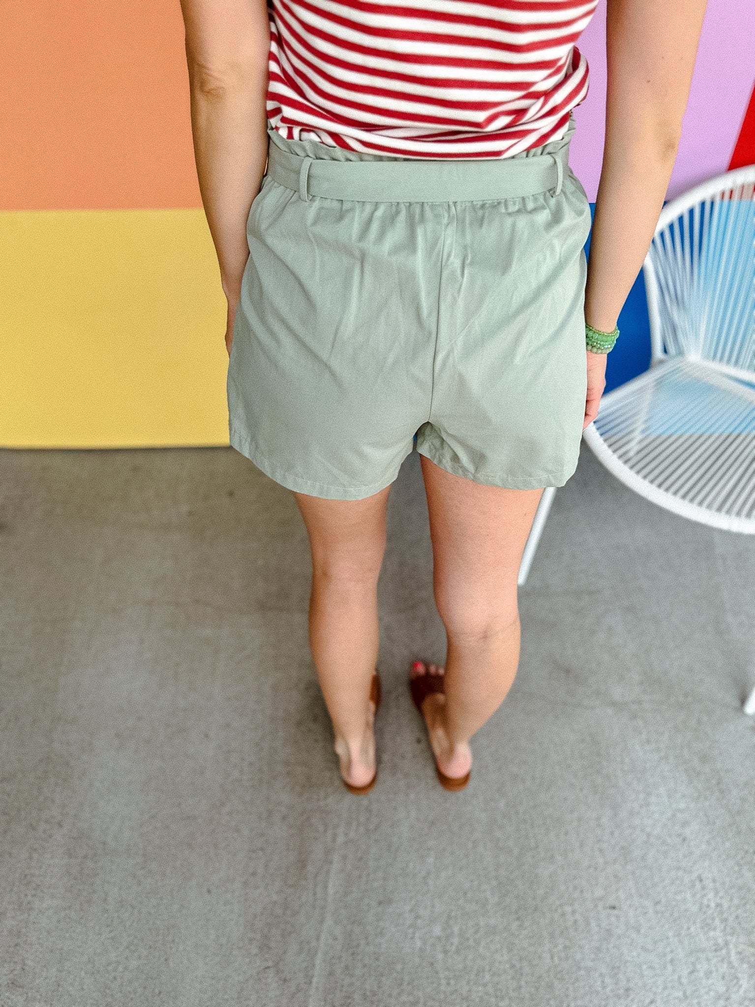 Juno Paperbag Shorts - Sage
