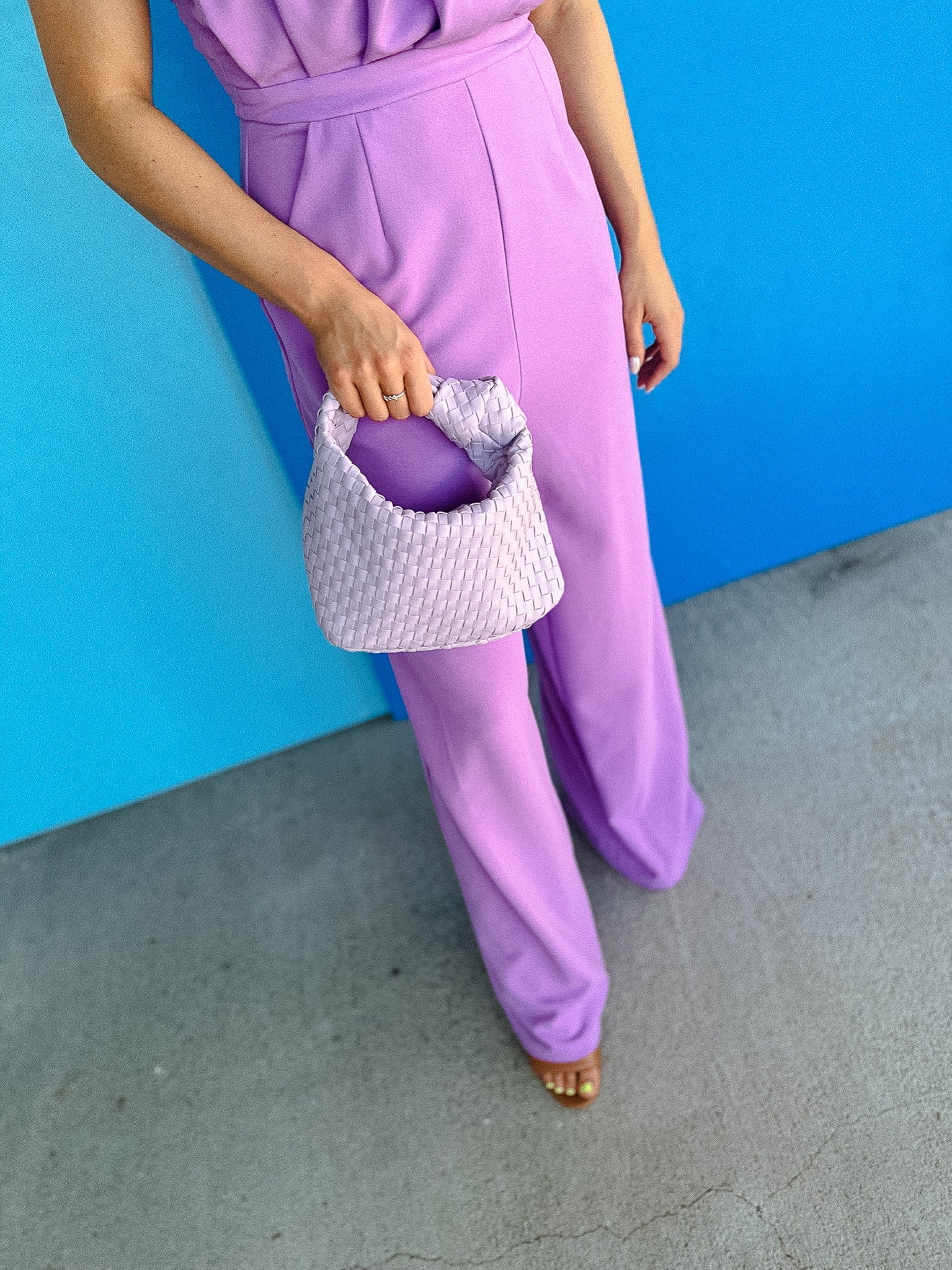 Brylee Hand Woven Bag - Lavender