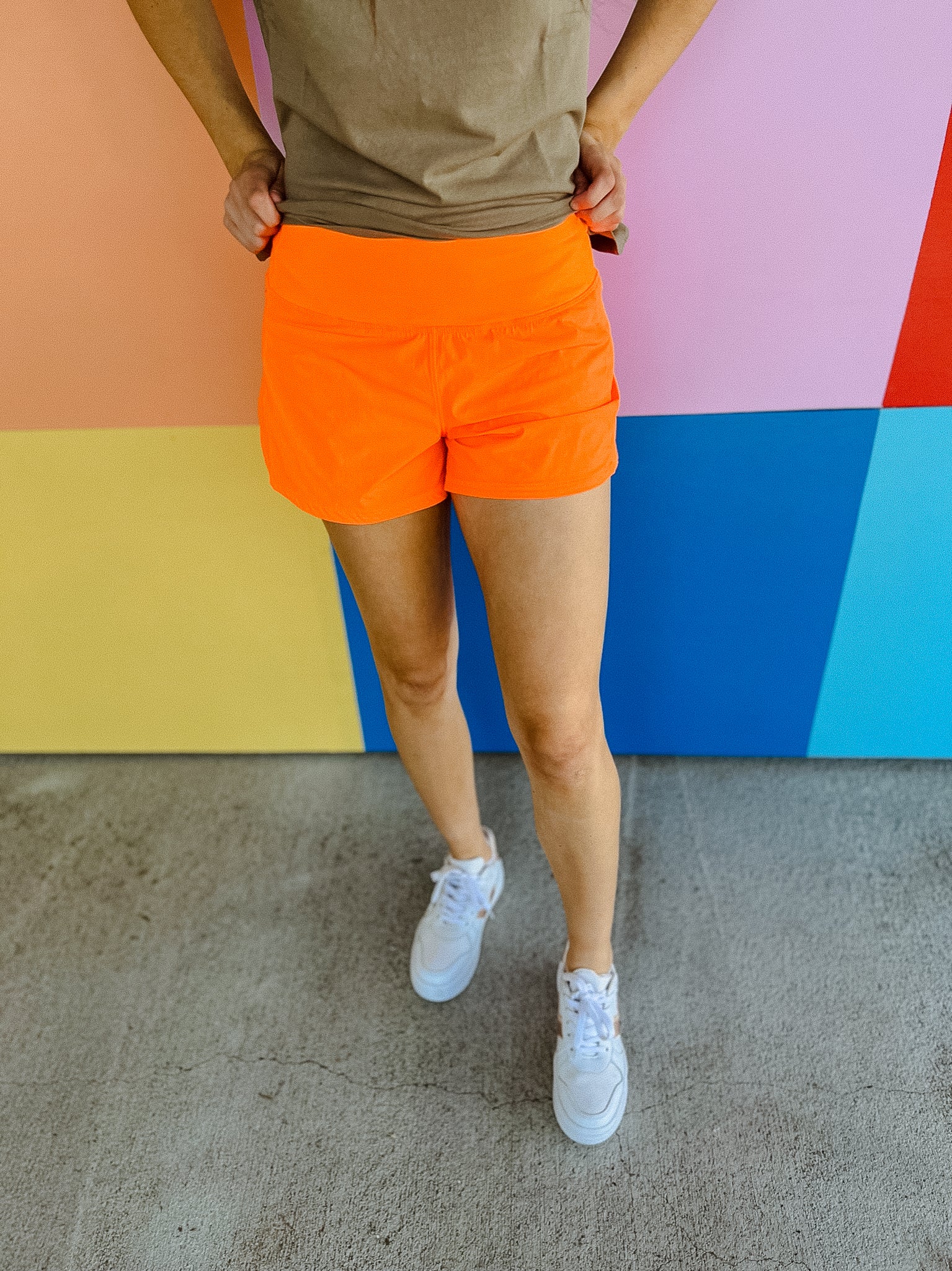Rain or Shine Active Shorts - Orange