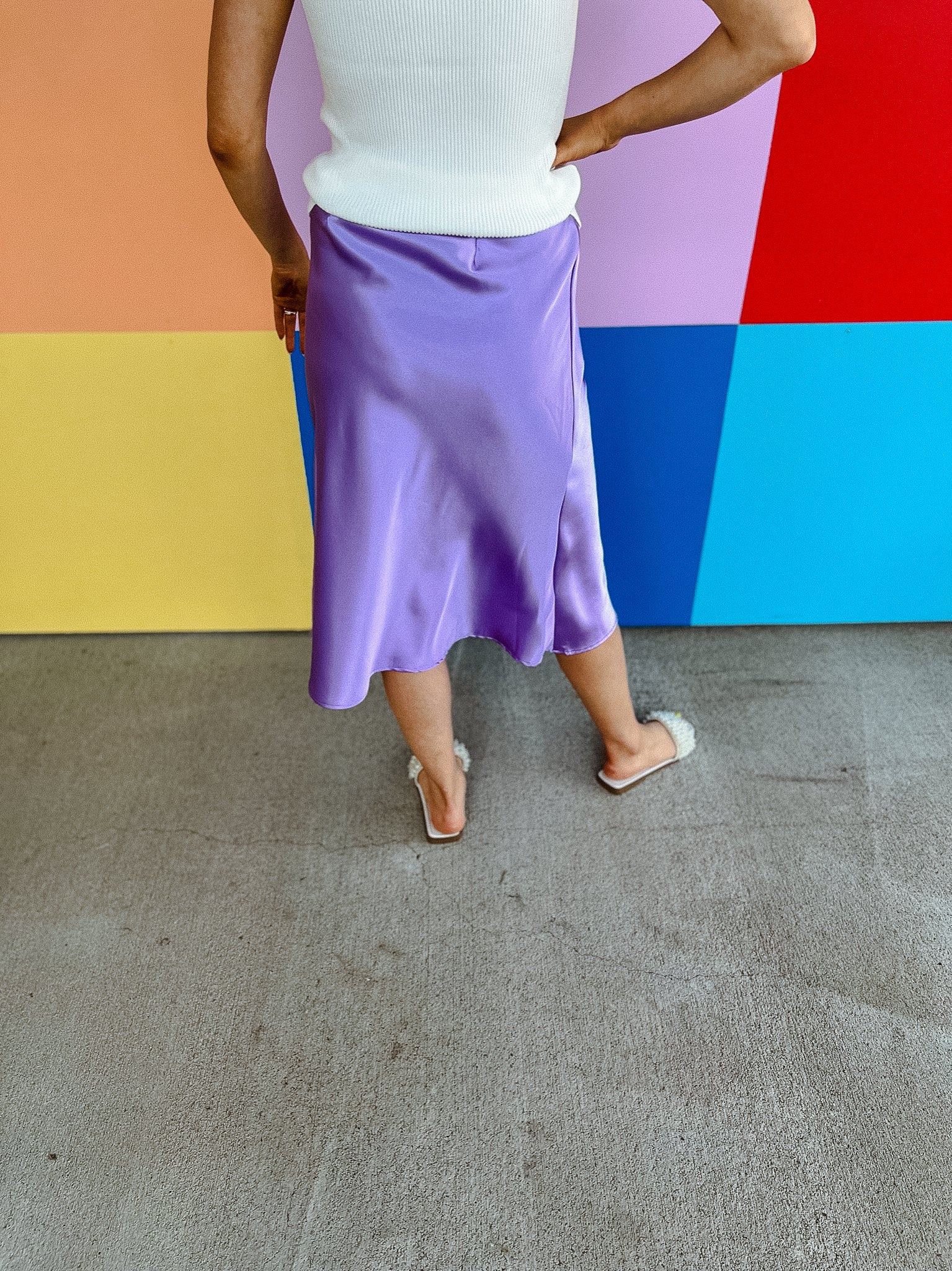 Pure Sweetness Midi Skirt - Lavender