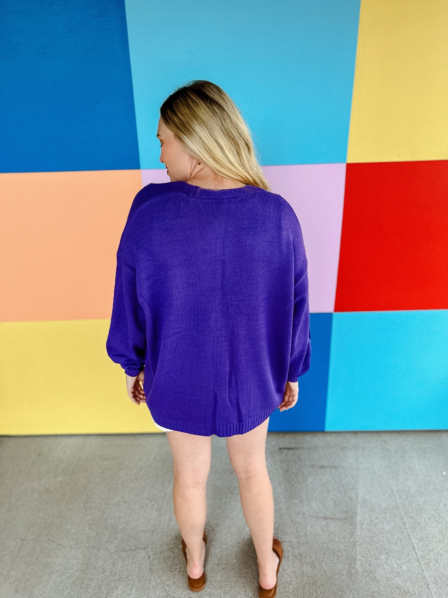 Libby Sweater Cardigan - Violet