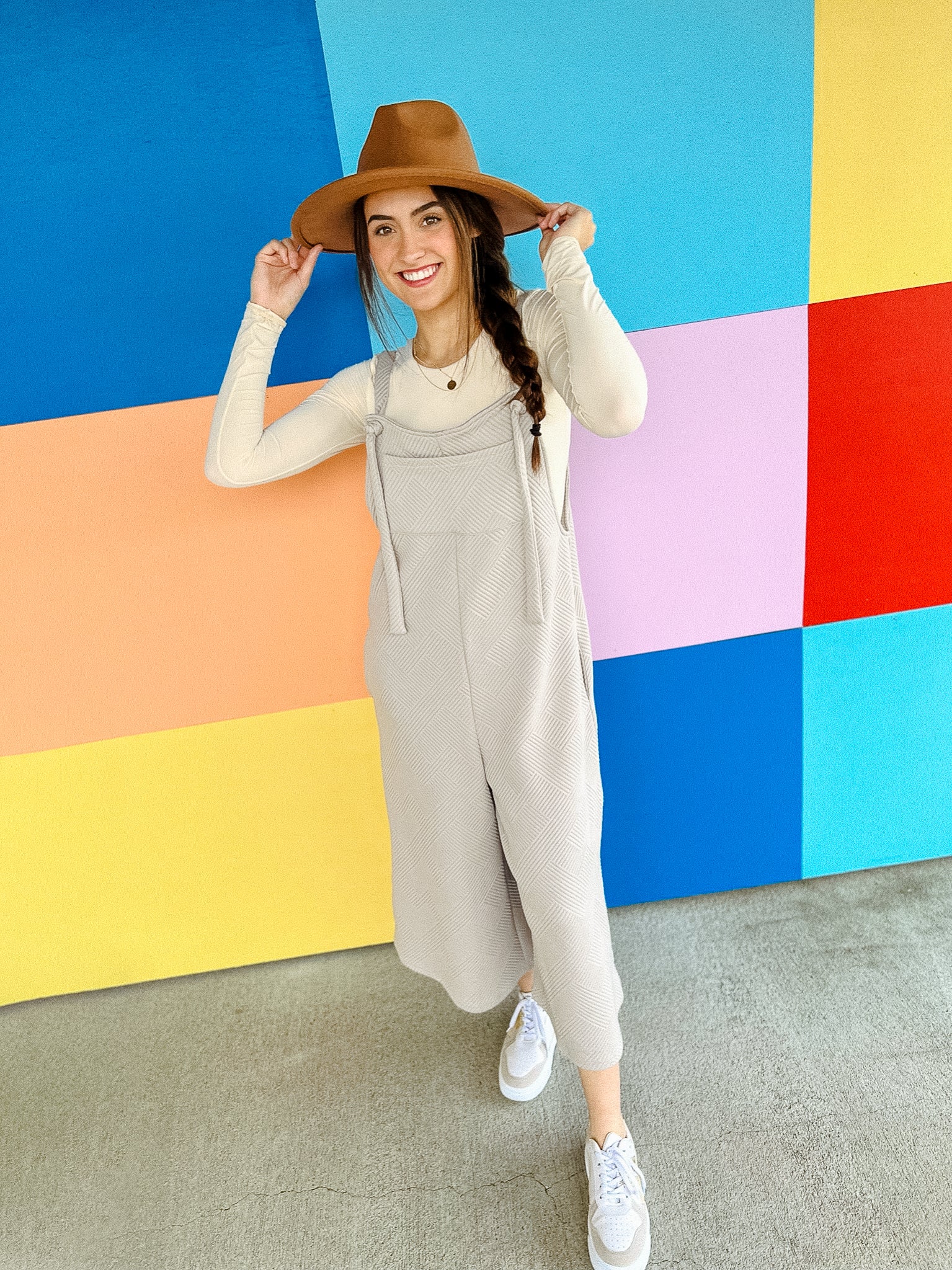 Fiona Cropped Overall - Lizard Grey