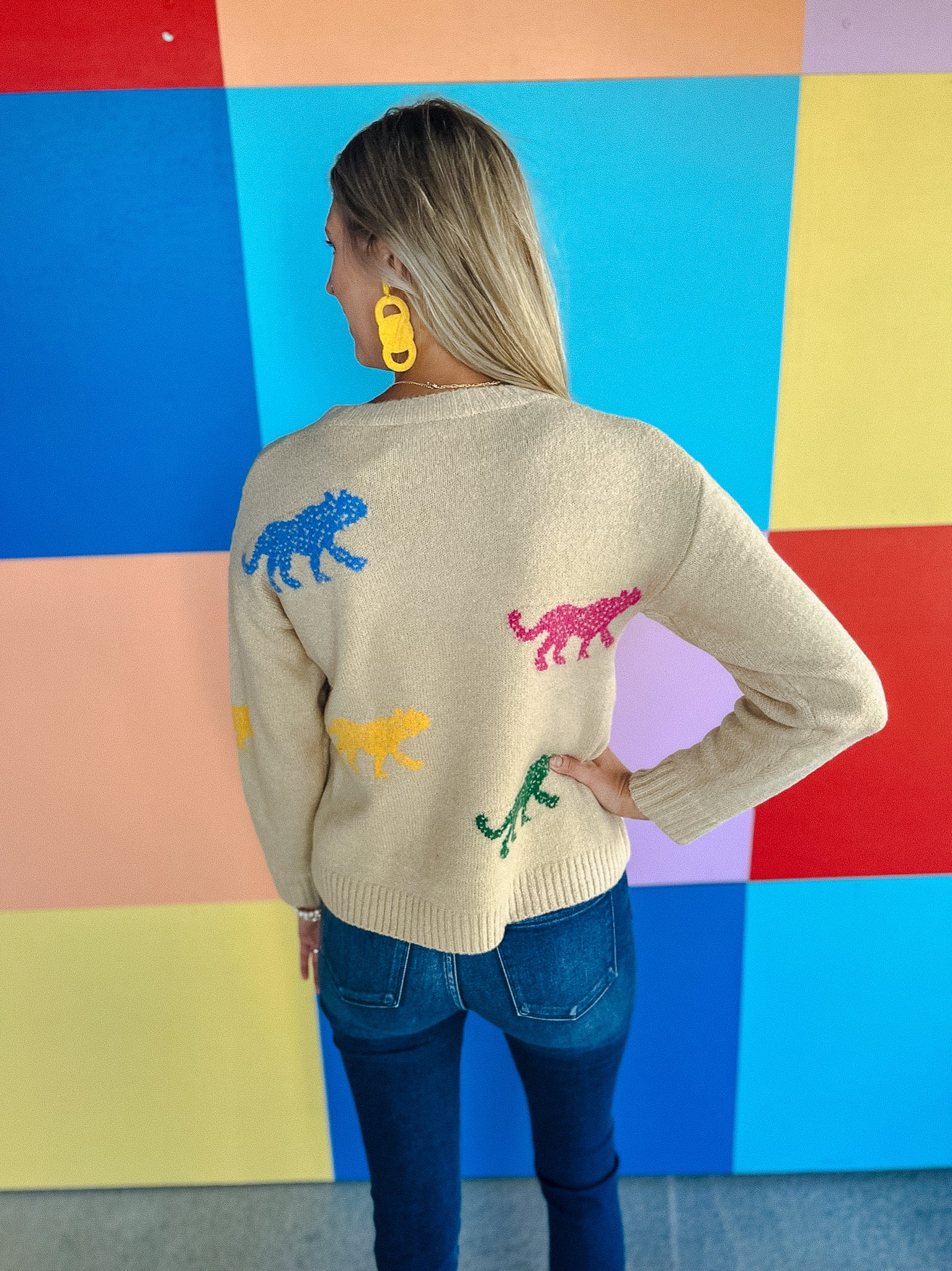 Alpha Leopard Sweater - Beige